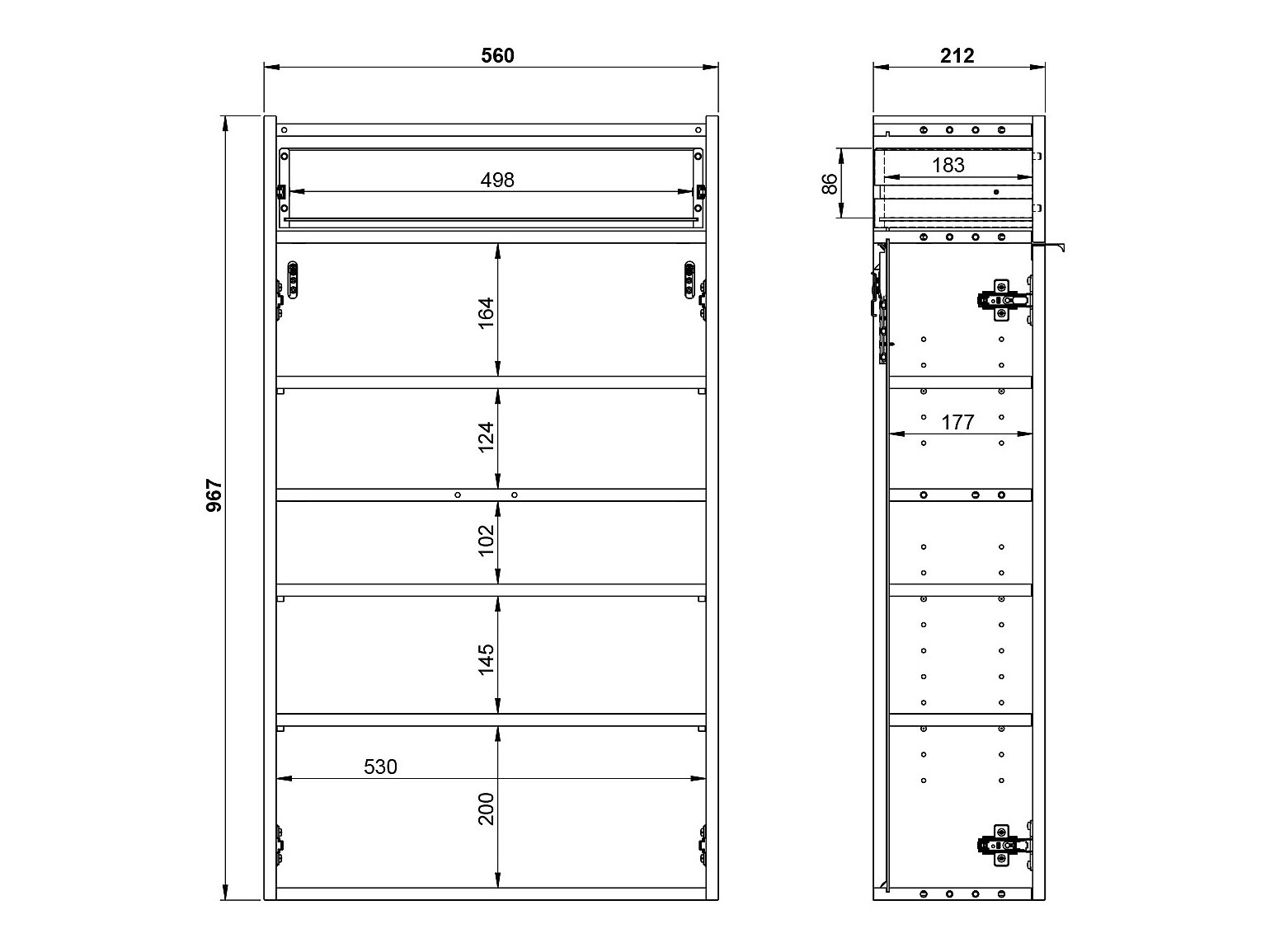 Regal za čevlje Cirsale 101 (Bela + Navarra hrast)