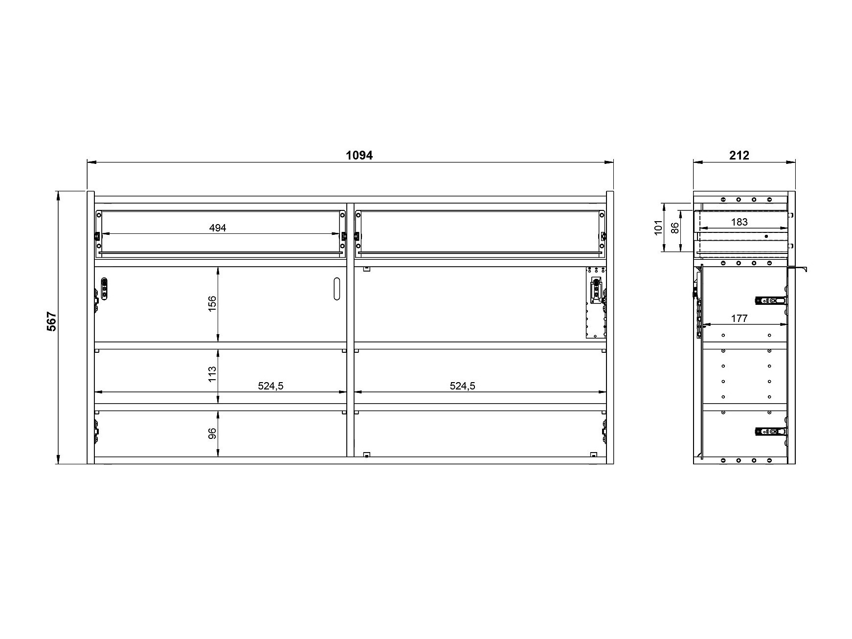 Regal za čevlje Cirsale 102 (Prašno zelena + Navarra hrast)