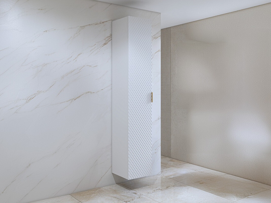 Stenska kopalniška omarica Liretu 105 (Bela)