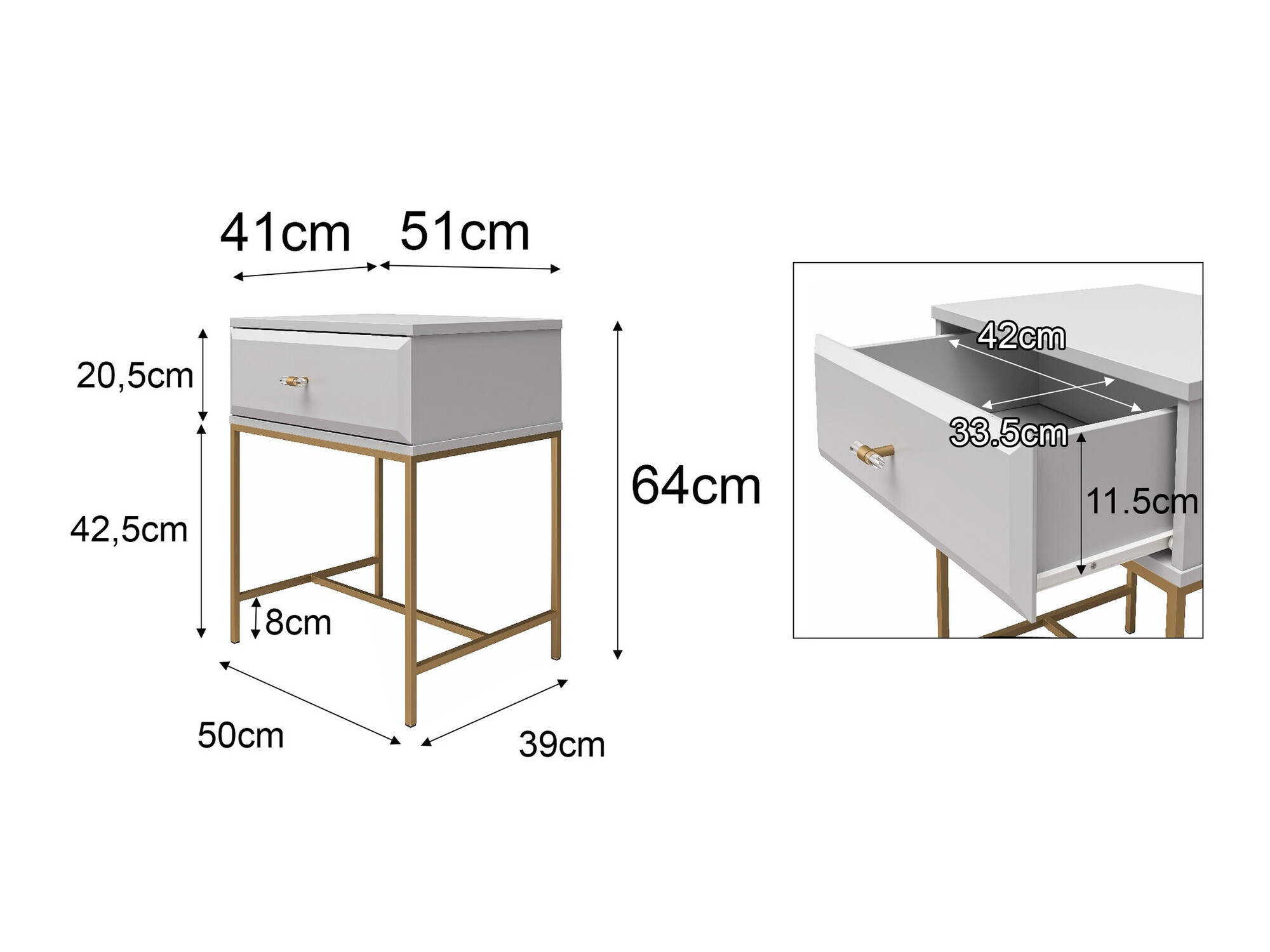 Nočna omarica Tulsa 655