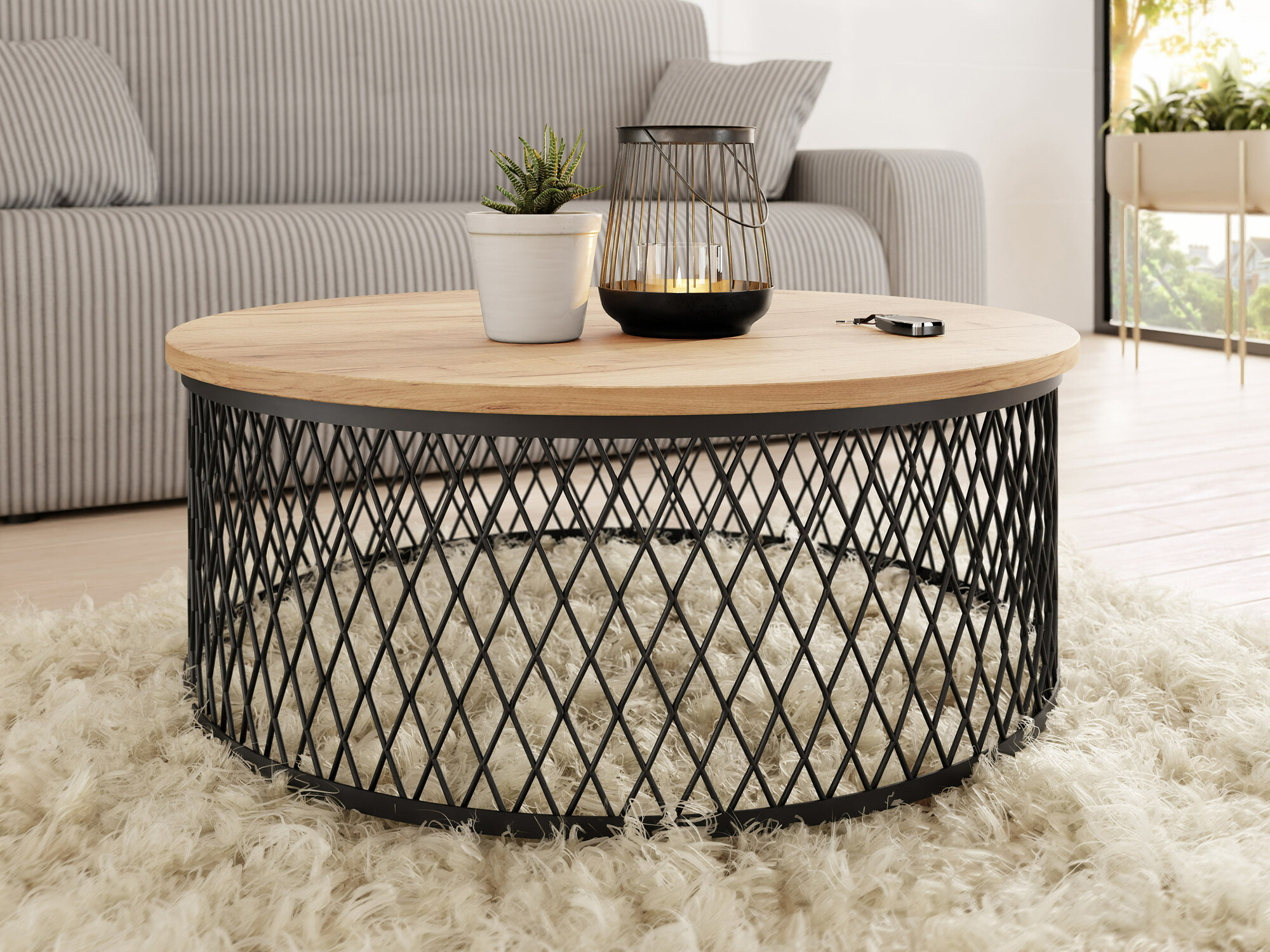 Klubska mizica Oswego 128 (Craft zlati hrast)