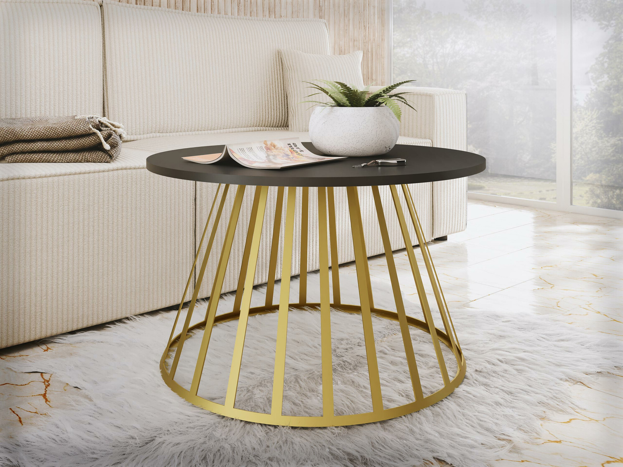 Klubska mizica Oswego 129 (Črna)