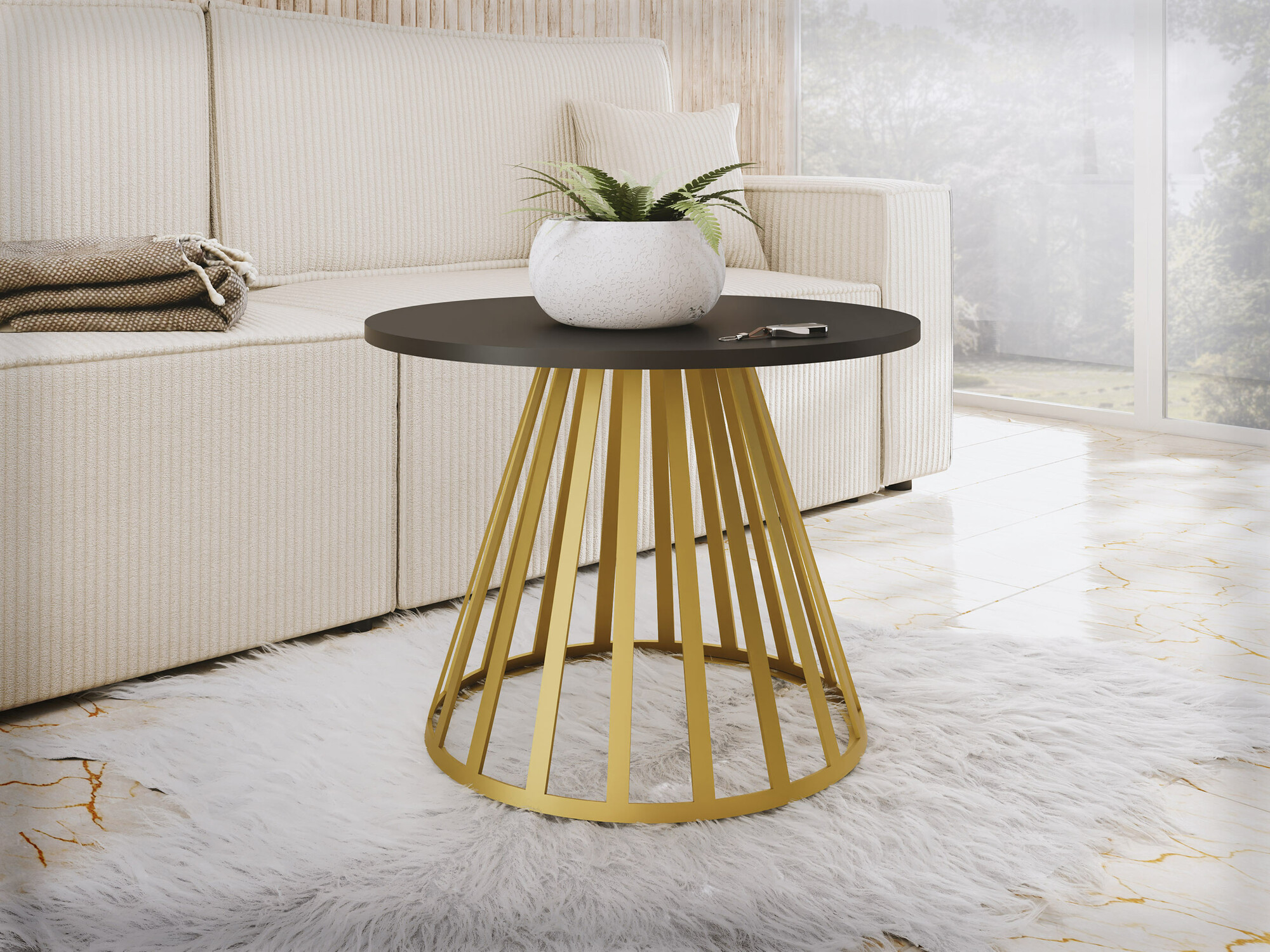 Klubska mizica Oswego 130 (Črna)