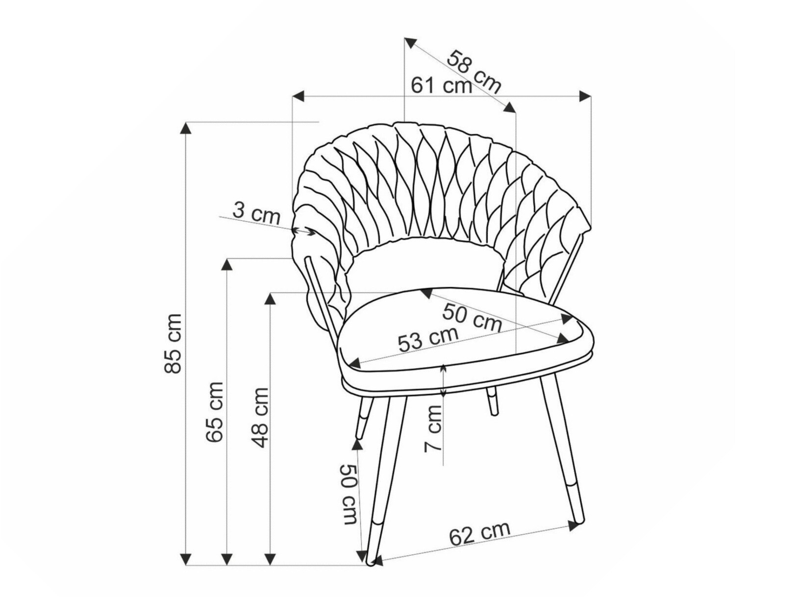 Stol Houston 1829 (Siva)
