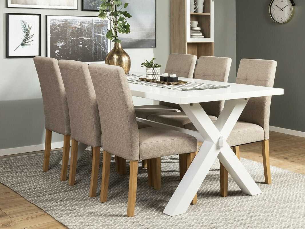 Jedilniški komplet Scandinavian Choice 675 (Beige + Rjava)