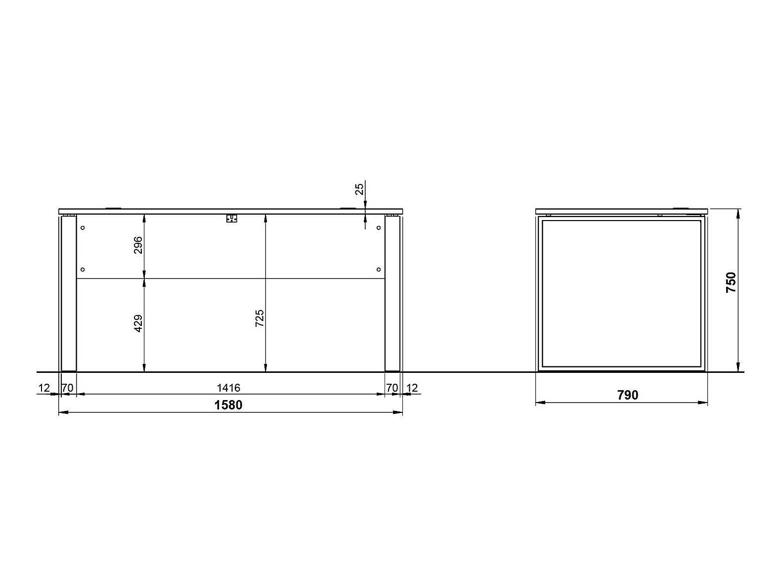 Pisalna miza Sacramento 468