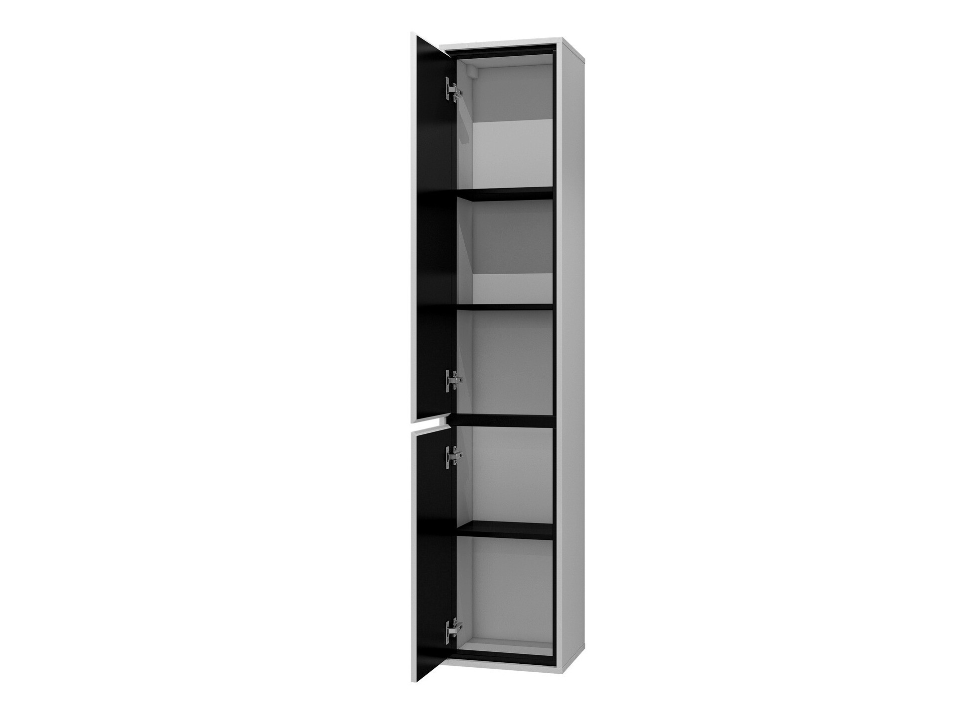 Prostostoječa Kopalniška omarica Tecavu 101 (Sijaj bela + Bela)