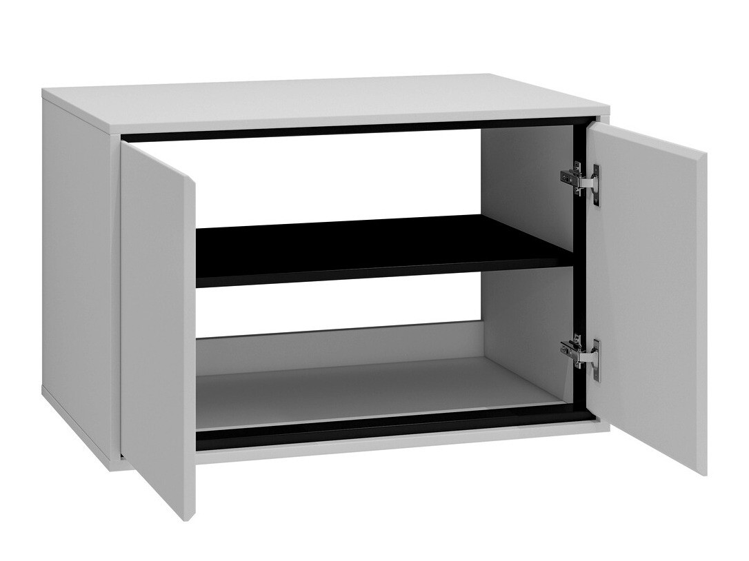 Viseča kopalniška omarica za umivalnik Tecavu 103 (Sijaj bela + Bela)