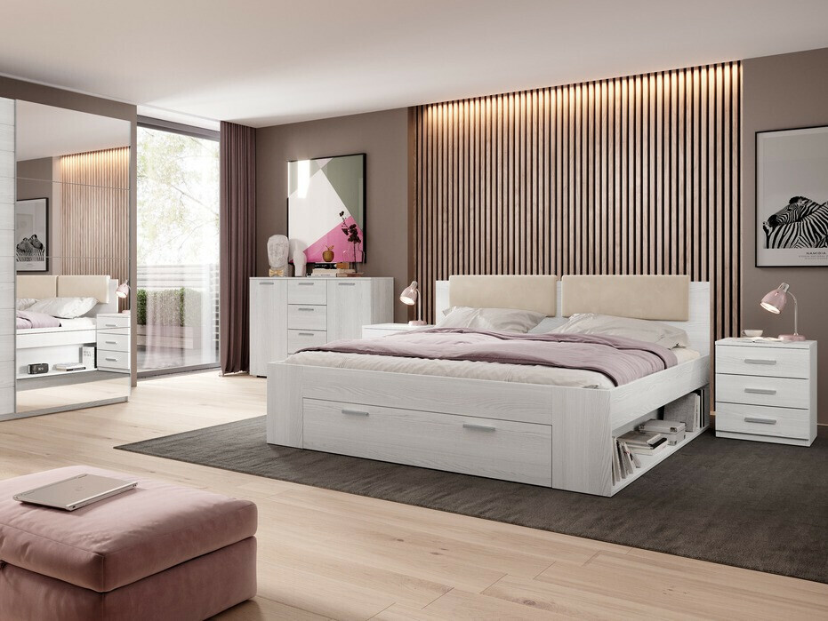 Nočna omarica Levruvu 107 (Beljeni jasen)