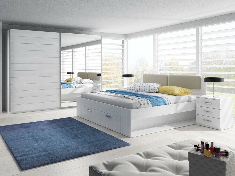 Nočna omarica Levruvu 107 (Beljeni jasen)