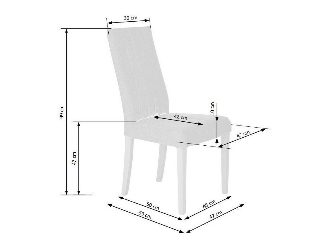Stol Houston 684 (Svetlo siva + Črna)