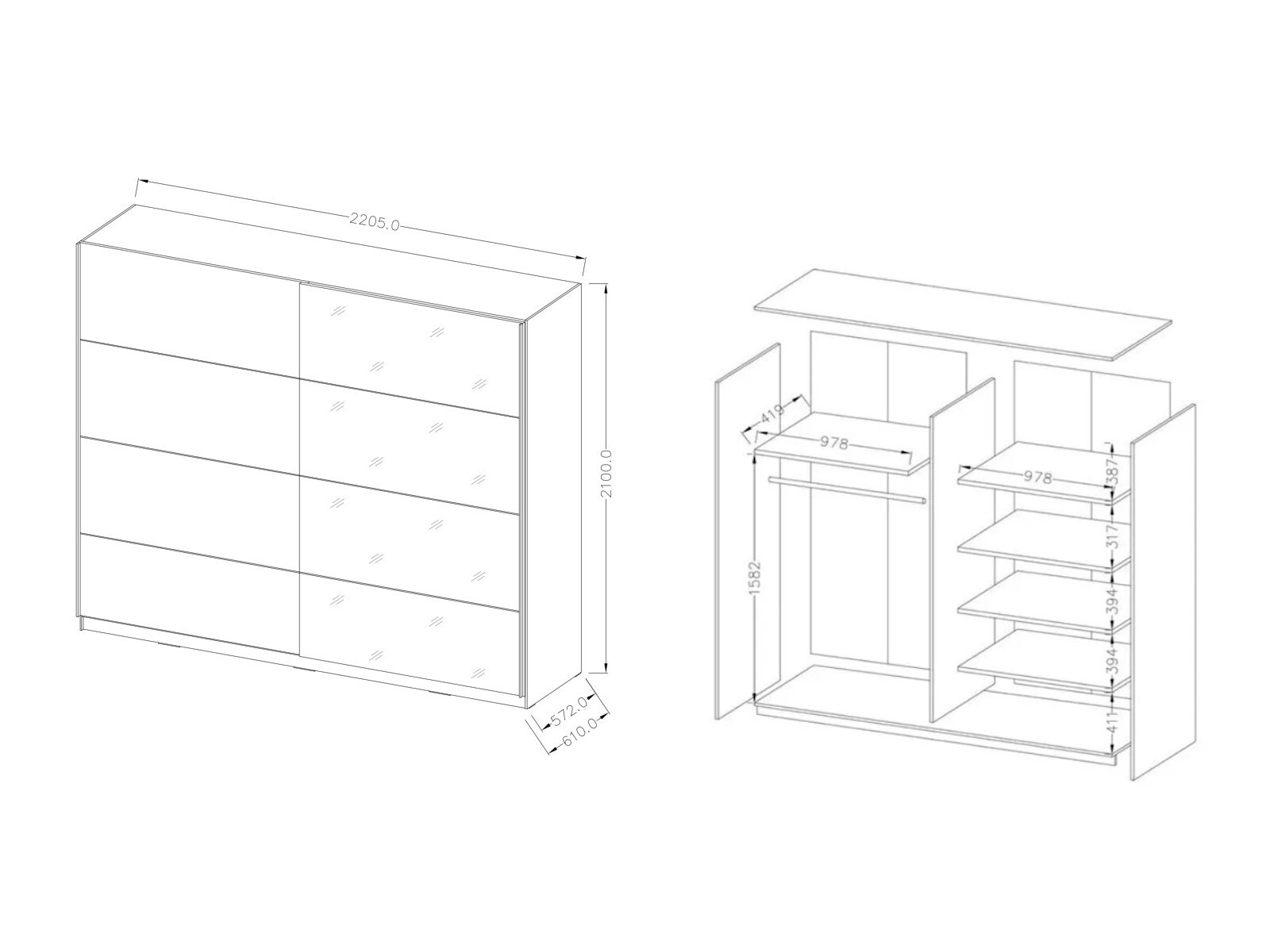 Garderobna omara Melvele 111