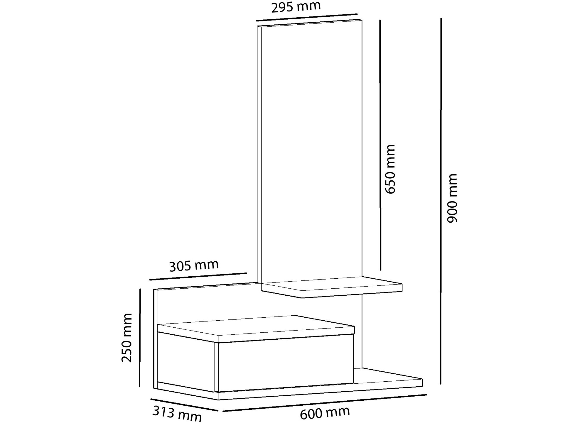 Toaletna mizica Kailua 1629