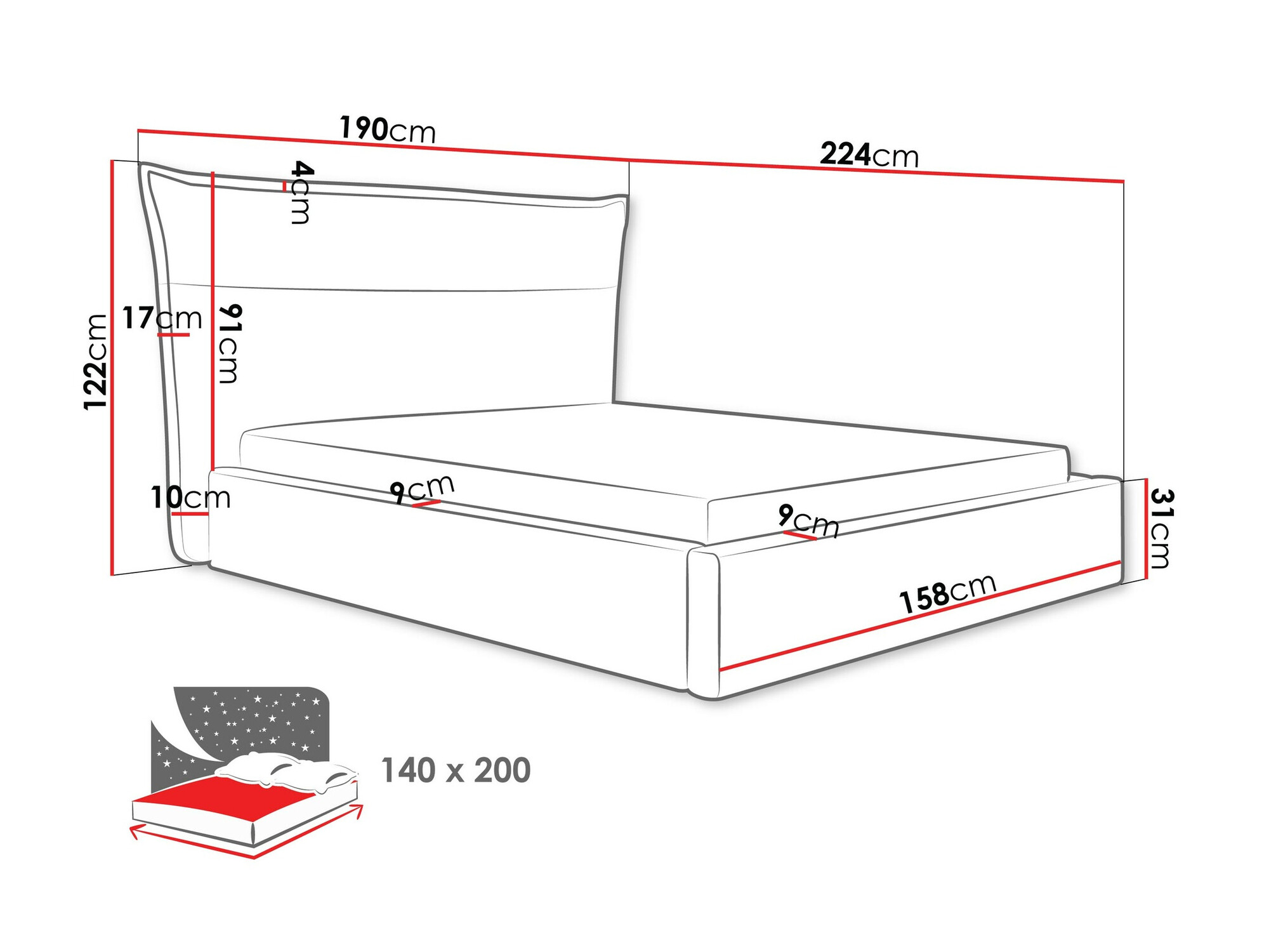 Postelja Comfivo Formica (Kronos 07)