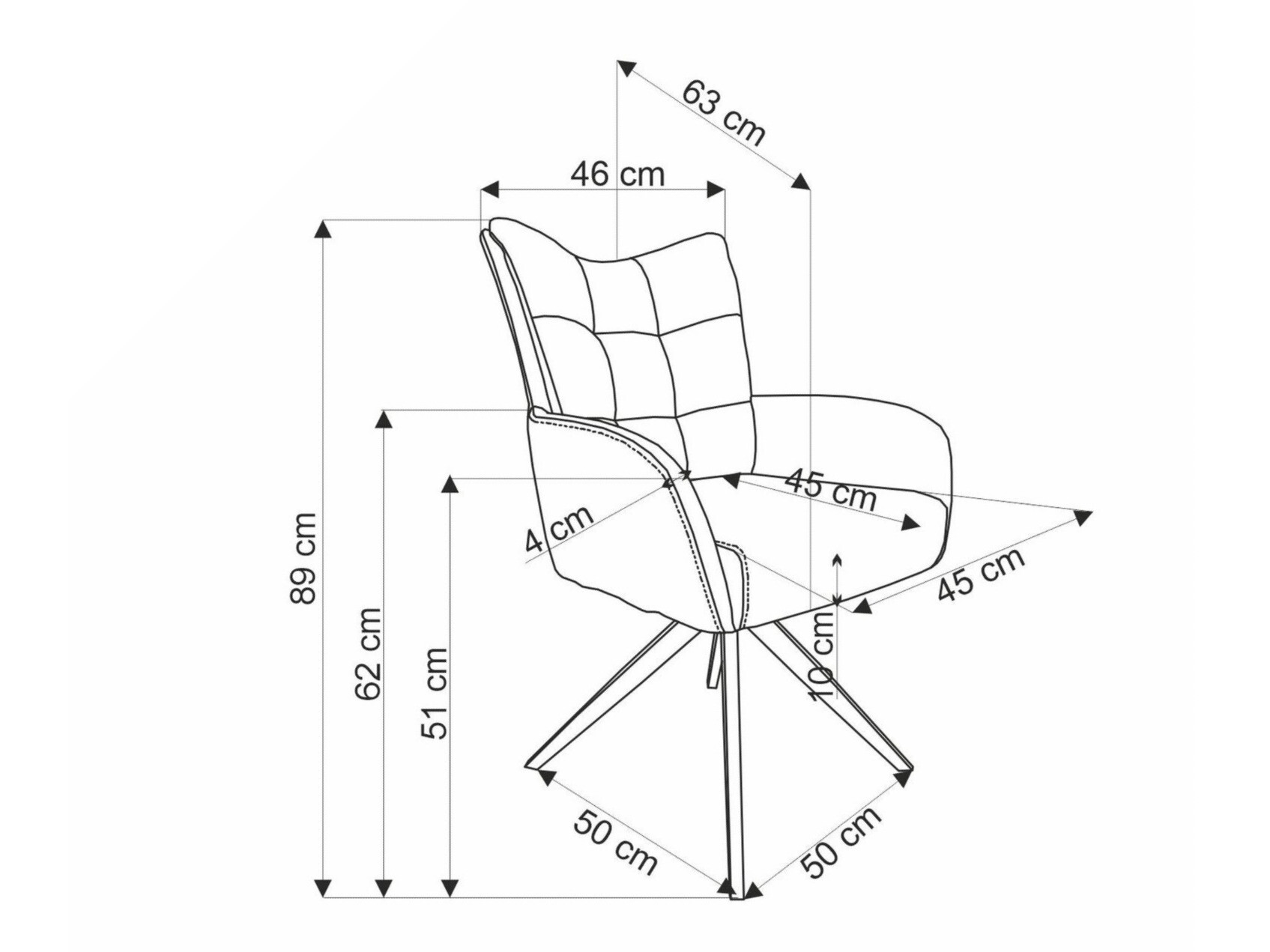 Stol Houston 1833 (Siva)