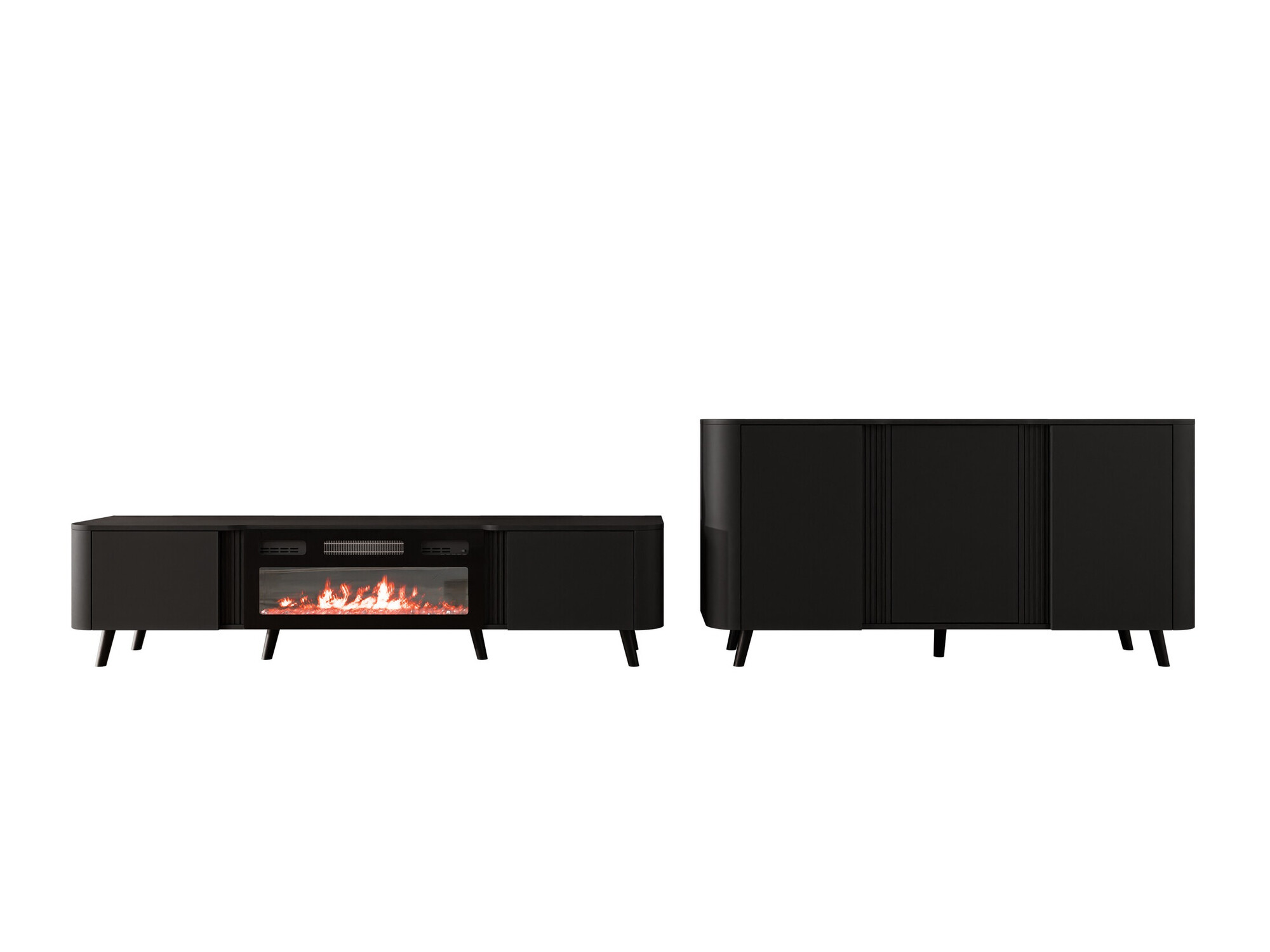 Komplet za dnevno sobo Charlotte 204 (Črna)