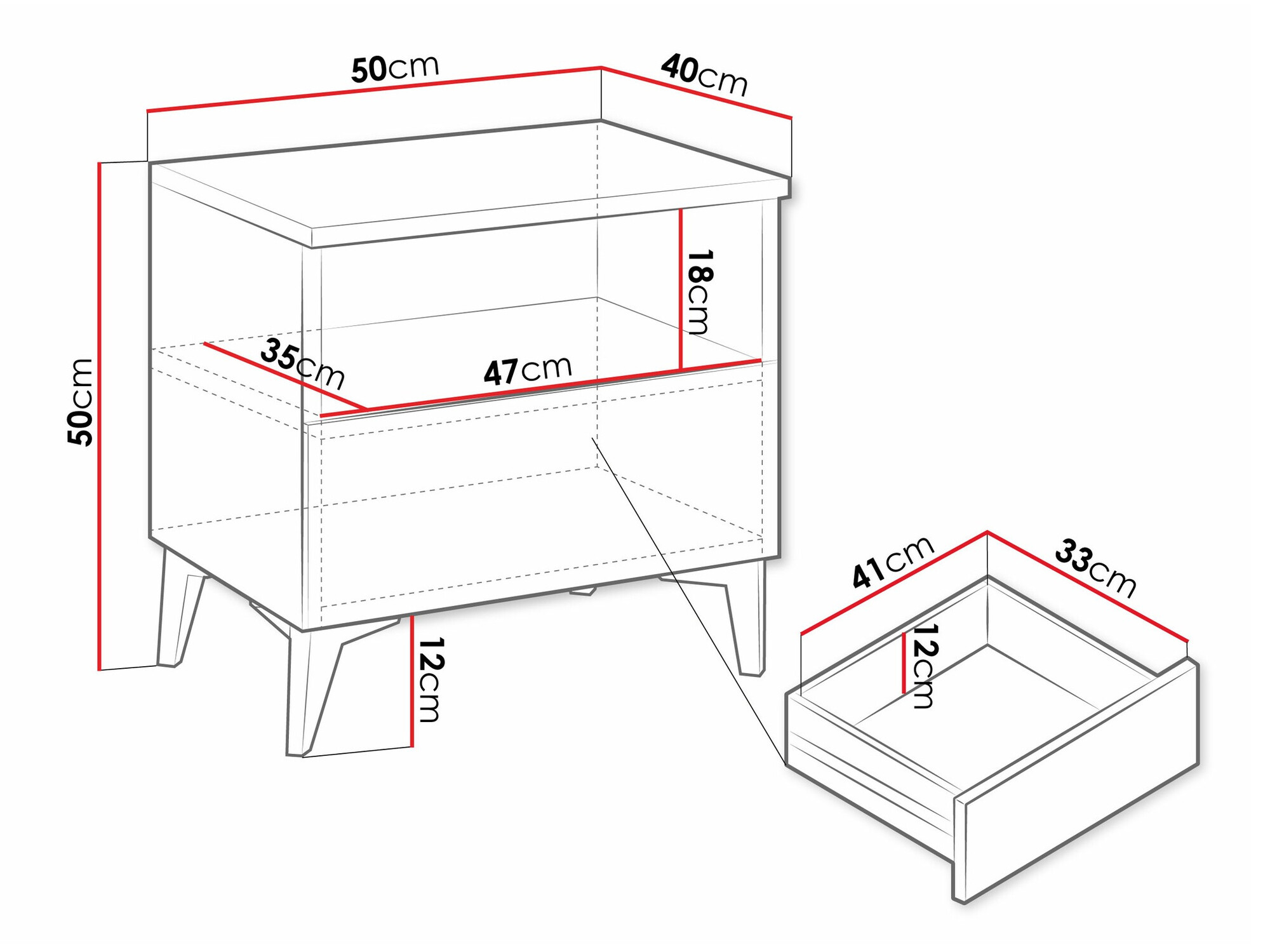 Nočna omarica Comfivo Virfera 105 (Bež + Sijaj bež)