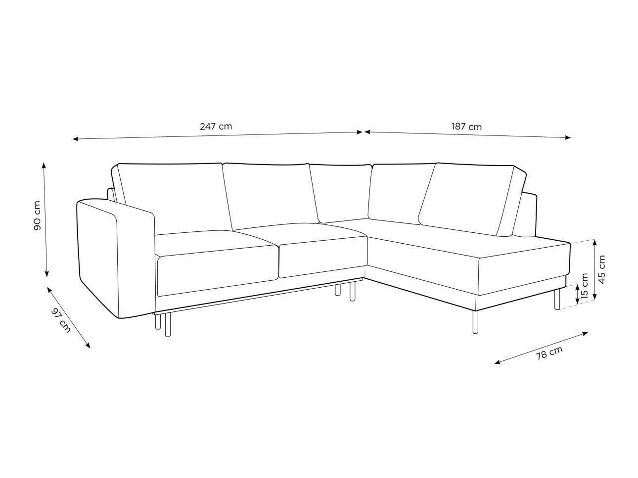 Kotna garnitura Beckley 104 (Bluvel 14)
