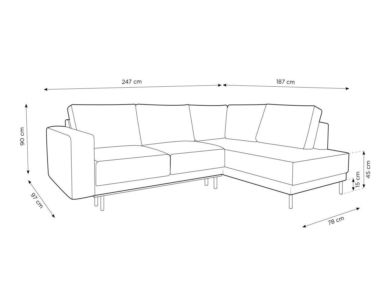 Kotna garnitura Beckley 104 (Bluvel 89)