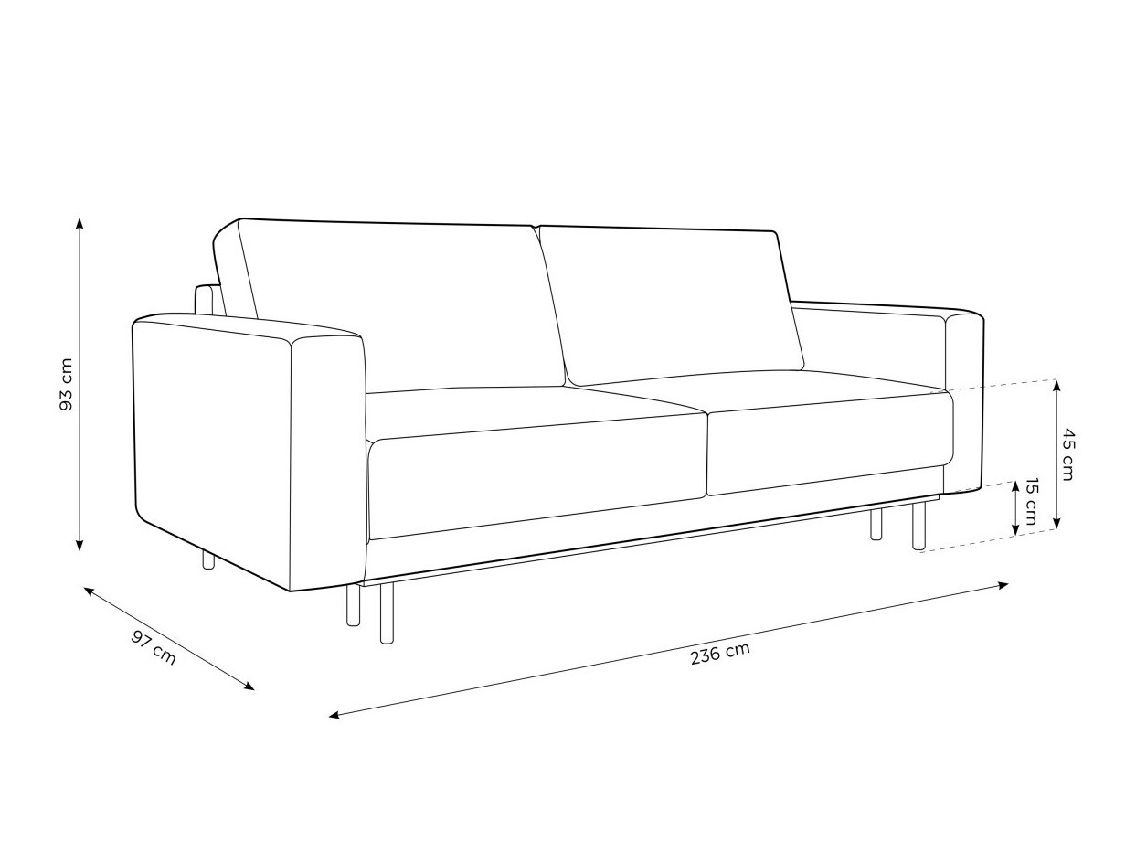 Raztegljiv kavč Beckley 103 (Bluvel 22)