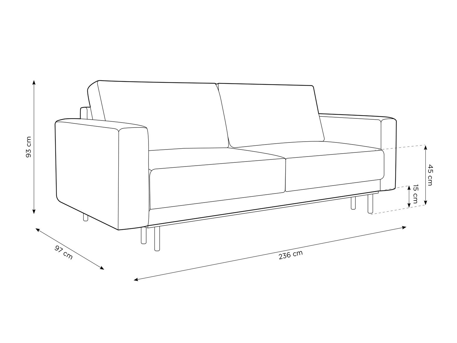 Raztegljiv kavč Beckley 103 (Bluvel 86)