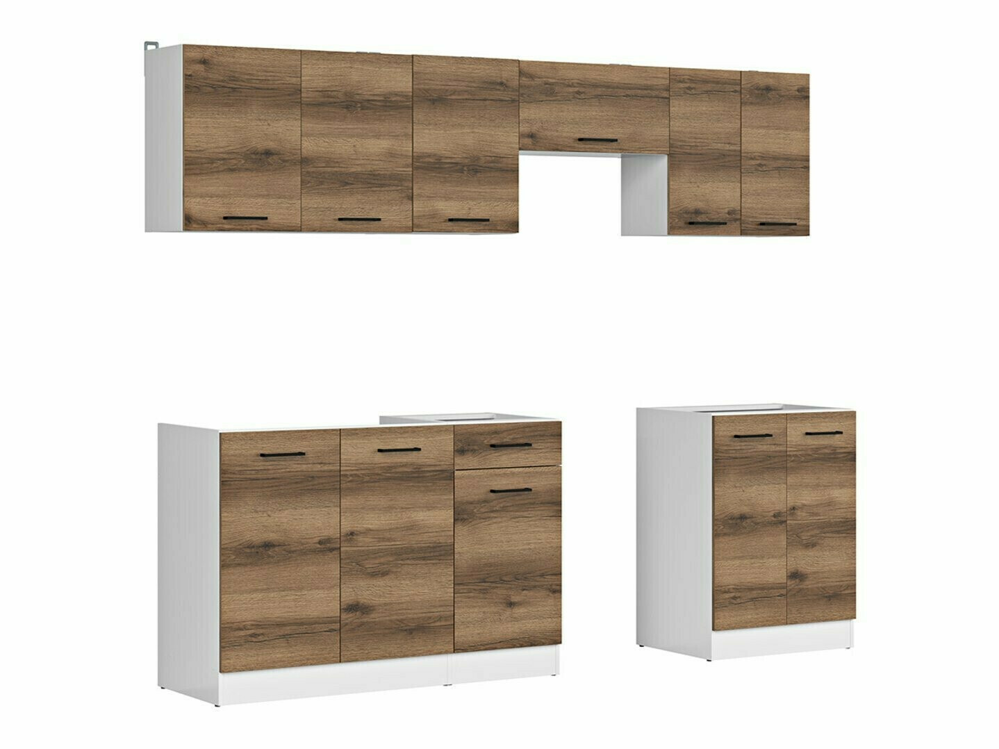 Kuhinjski blok Boston 498 (Temni delano hrast)