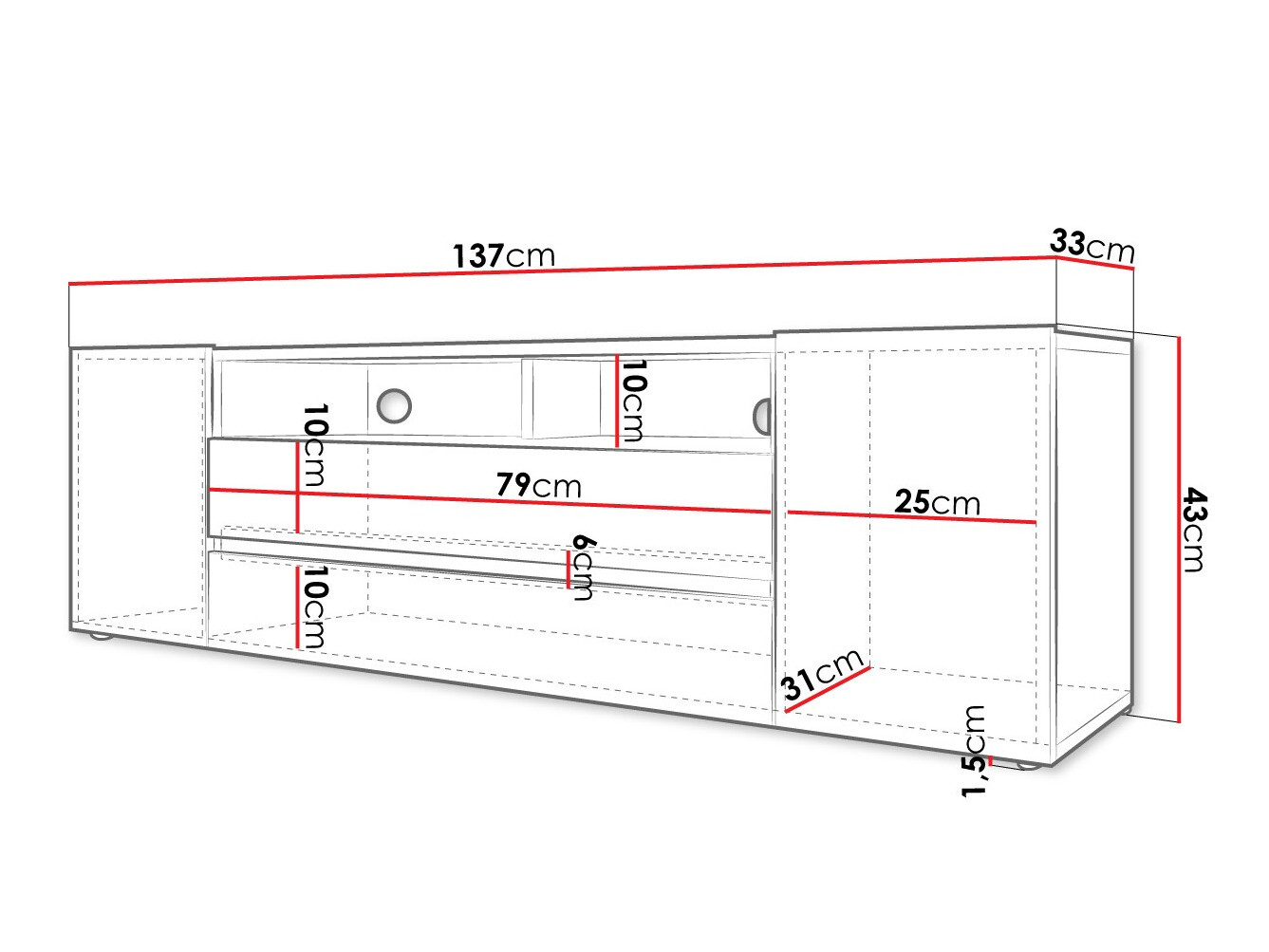 TV-omarica Ager (Bela + Sijaj bela)