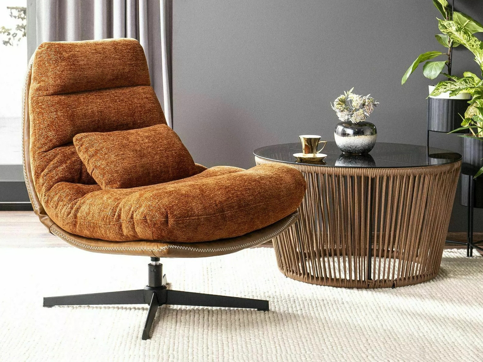 Fotelj Detroit 508 (Temno oranžna)