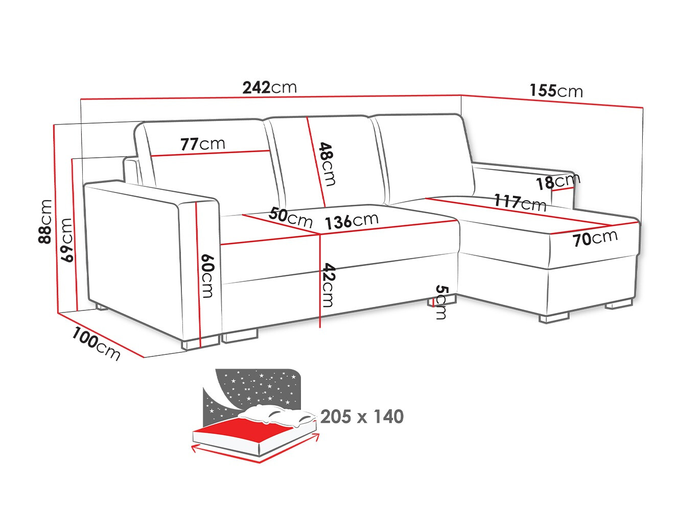 Kotna garnitura Columbus 187 (Neve 16)