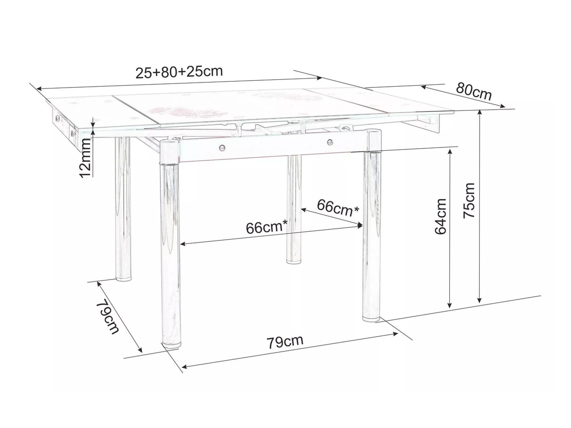 Miza Detroit 510 (Beli marmor)