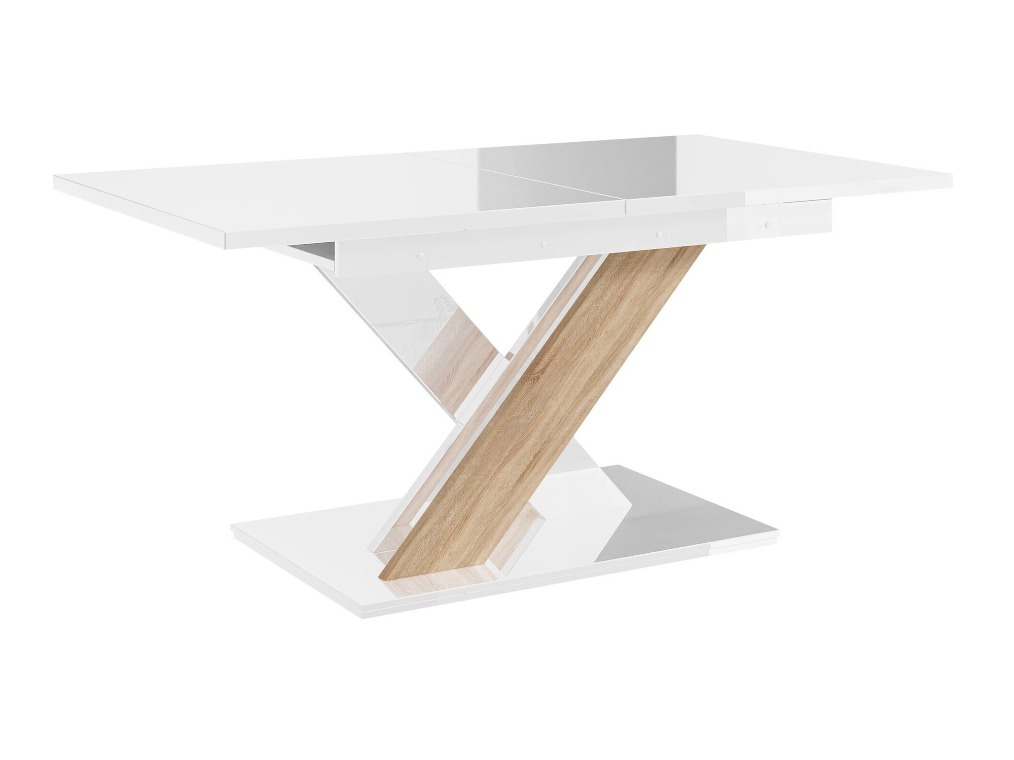 Miza Goodyear 103 (Sijaj bela + Sonoma hrast)