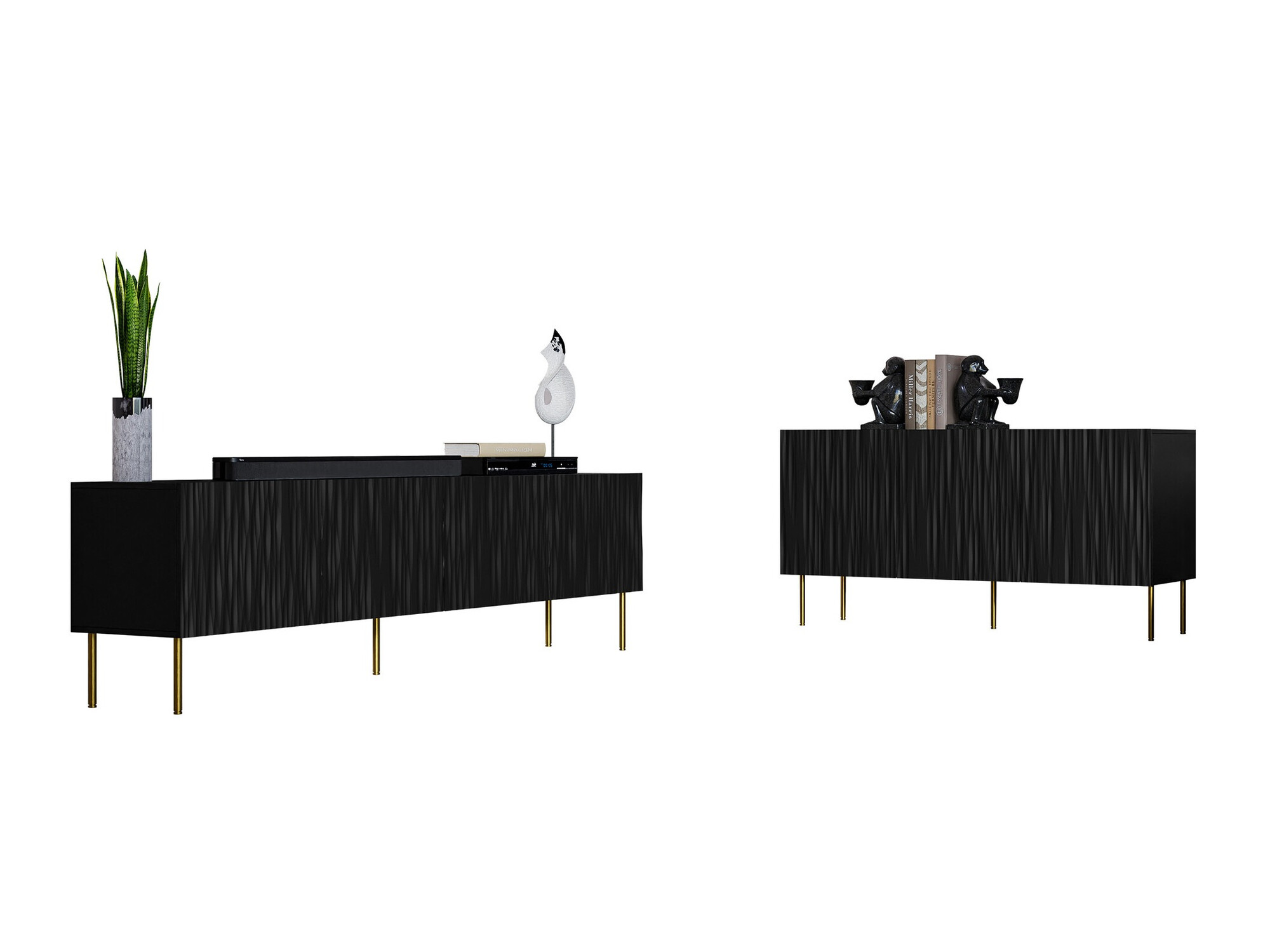 Dnevni prostor Lorelbo 104 (Črna + Zlata)