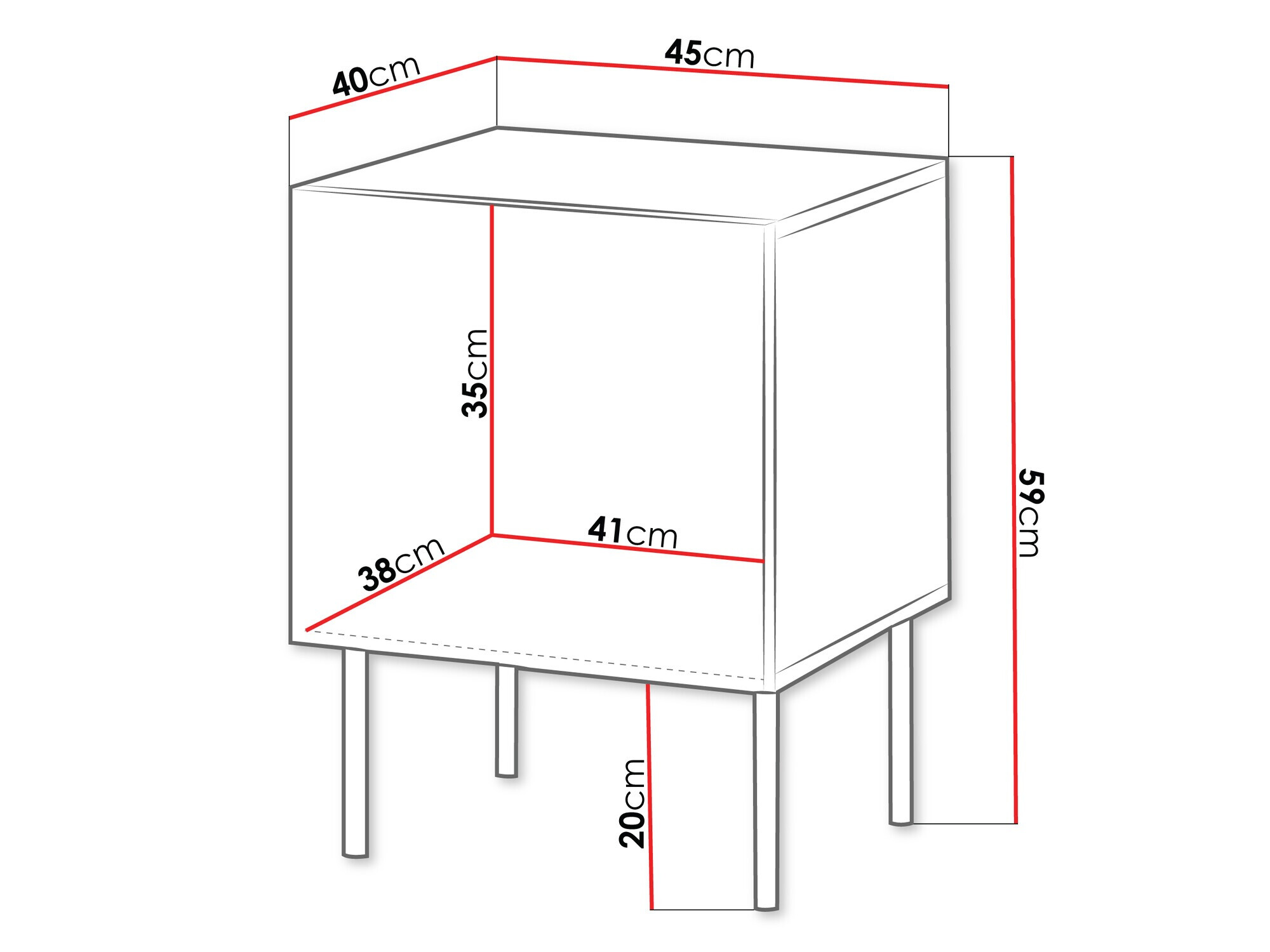 Komplet nočnih omaric Evavese 104 (Bež)