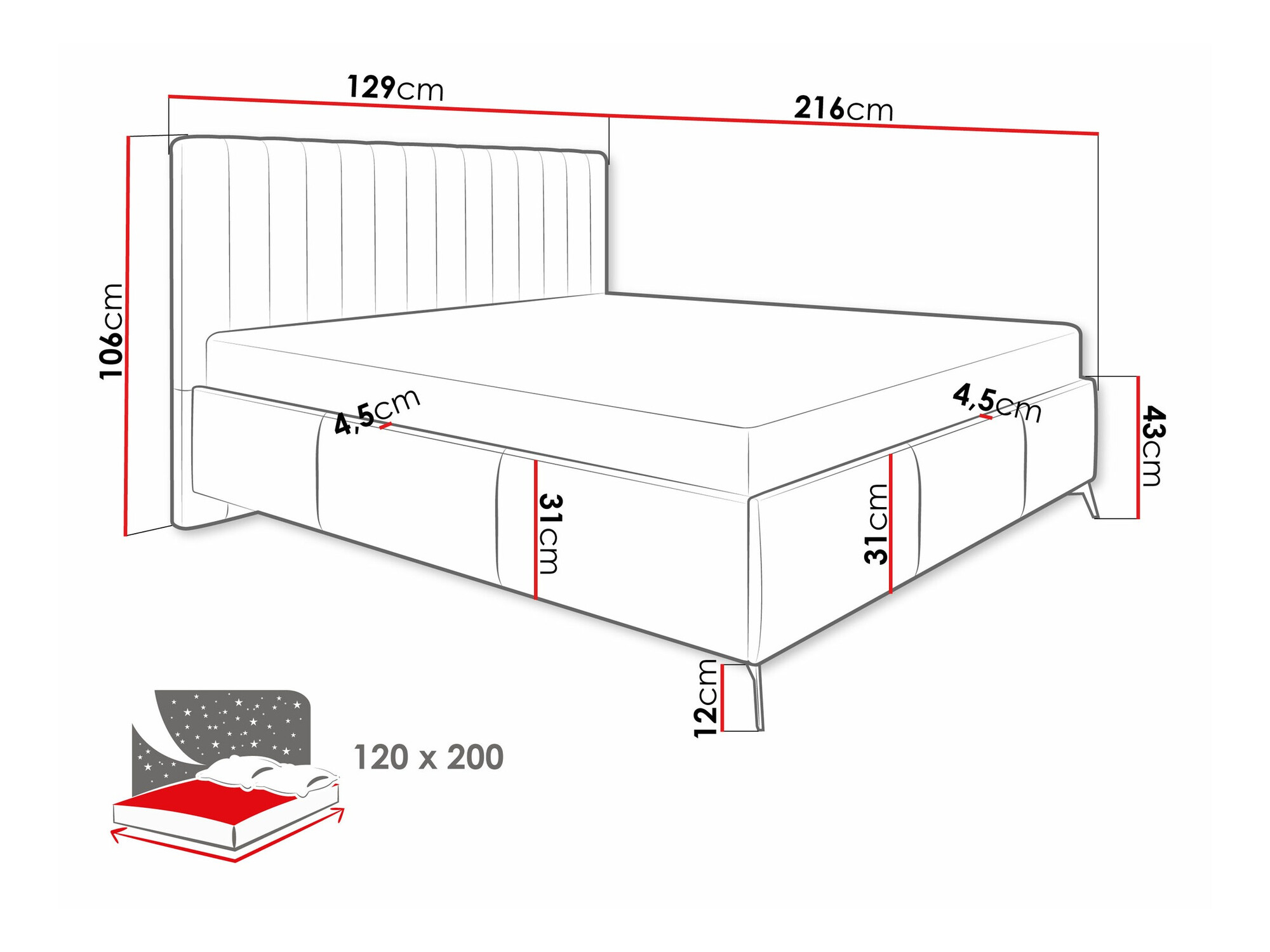 Postelja ComfiDream Onana (Fresh 01)