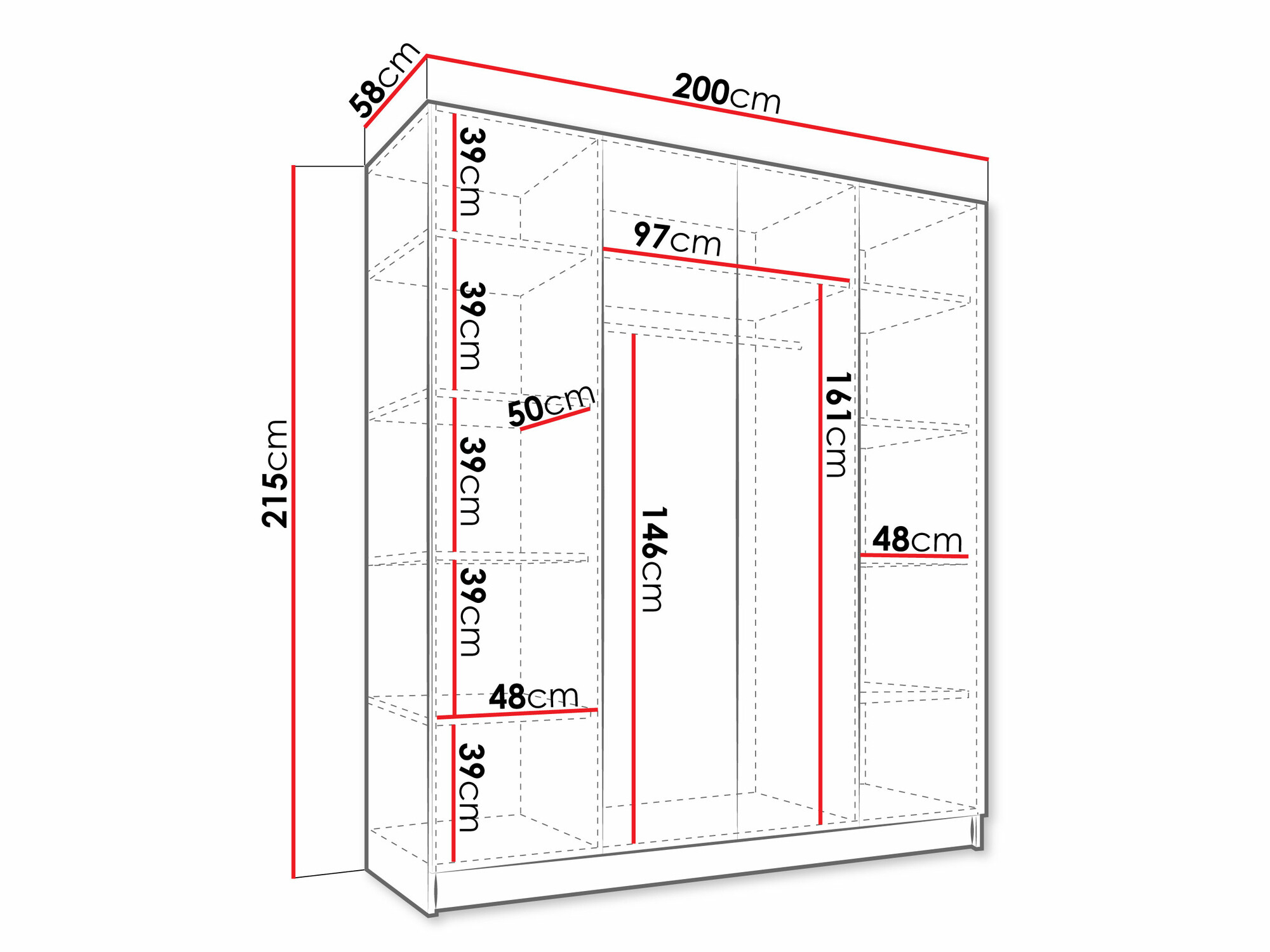 Garderobna omara Closico Navor I (Kašmir + Zlata)