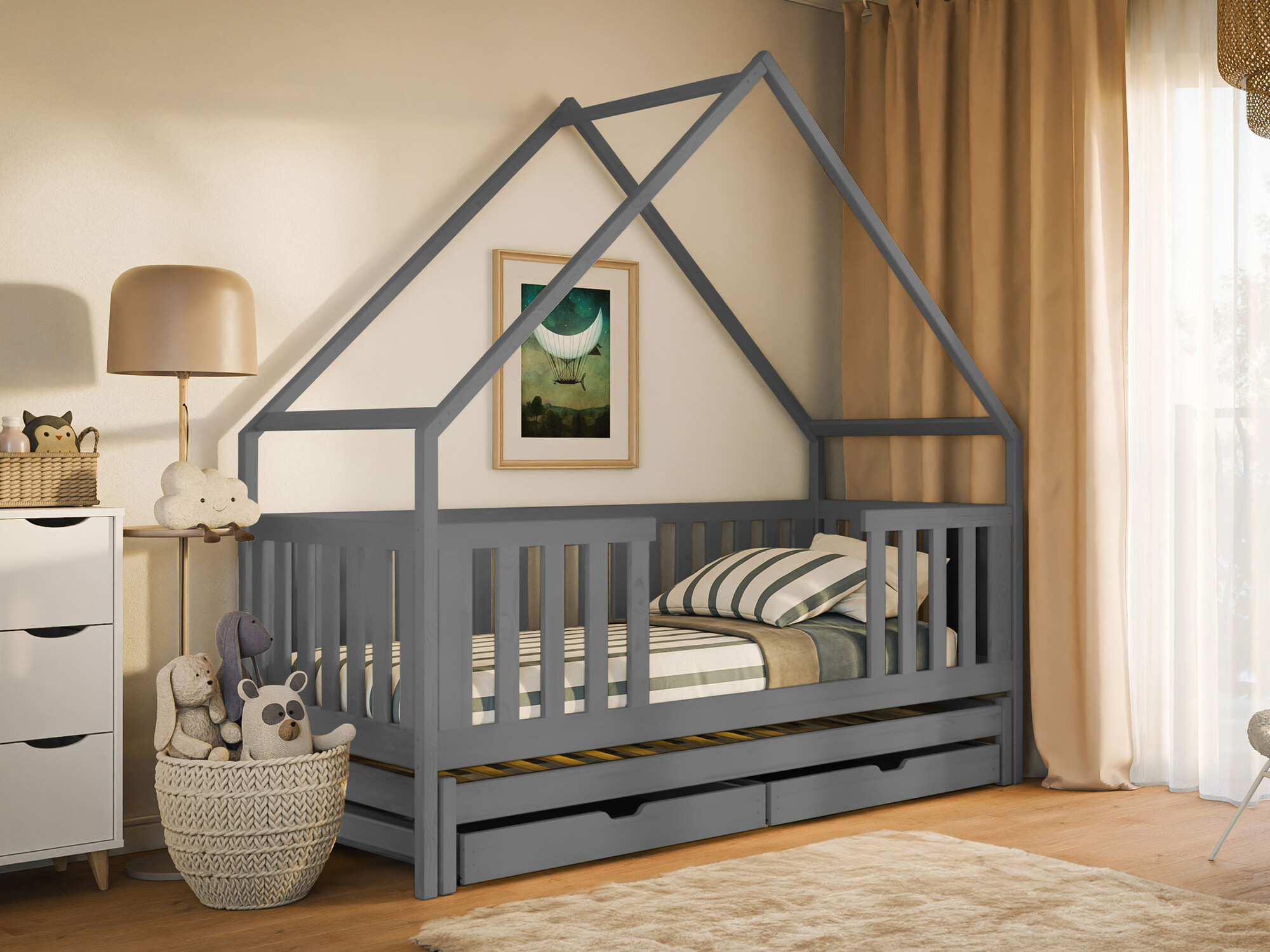 Postelja Vista 115 (Siva)