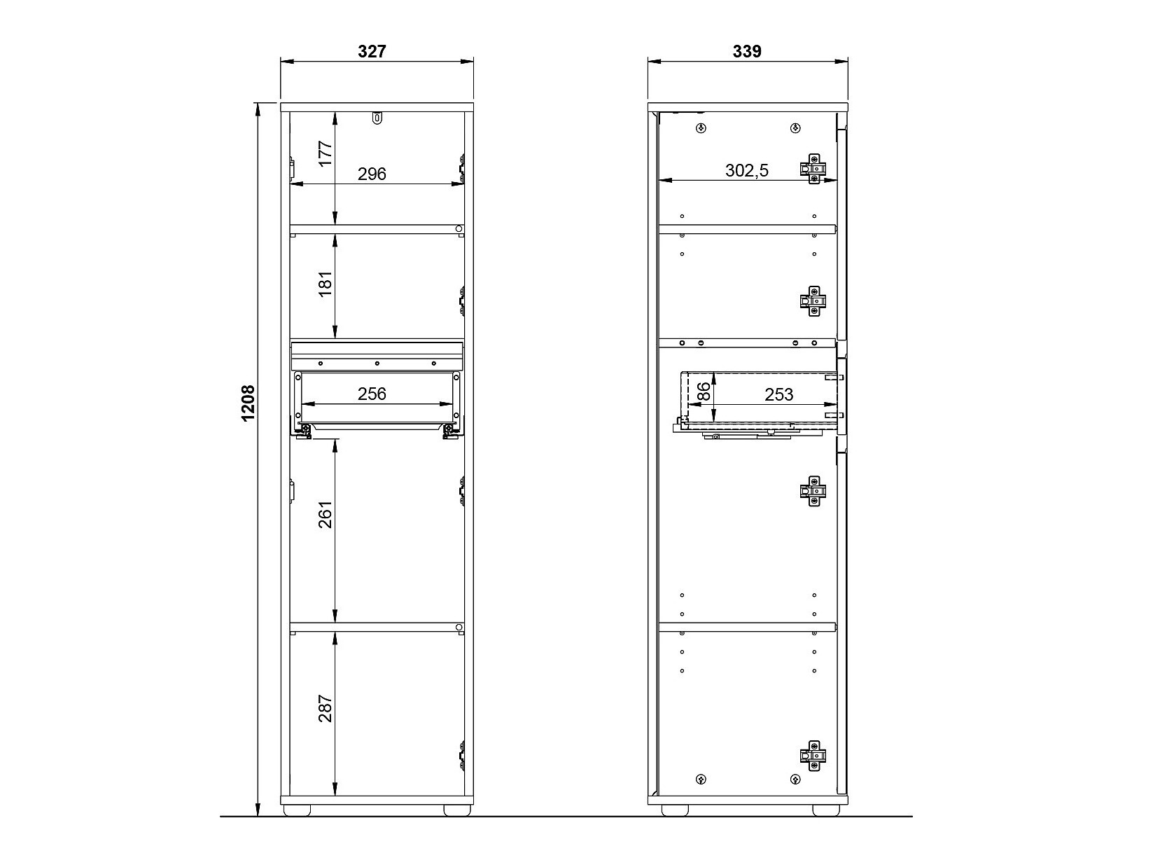 Prostostoječa Kopalniška omarica Tensona 101 (Grafit)