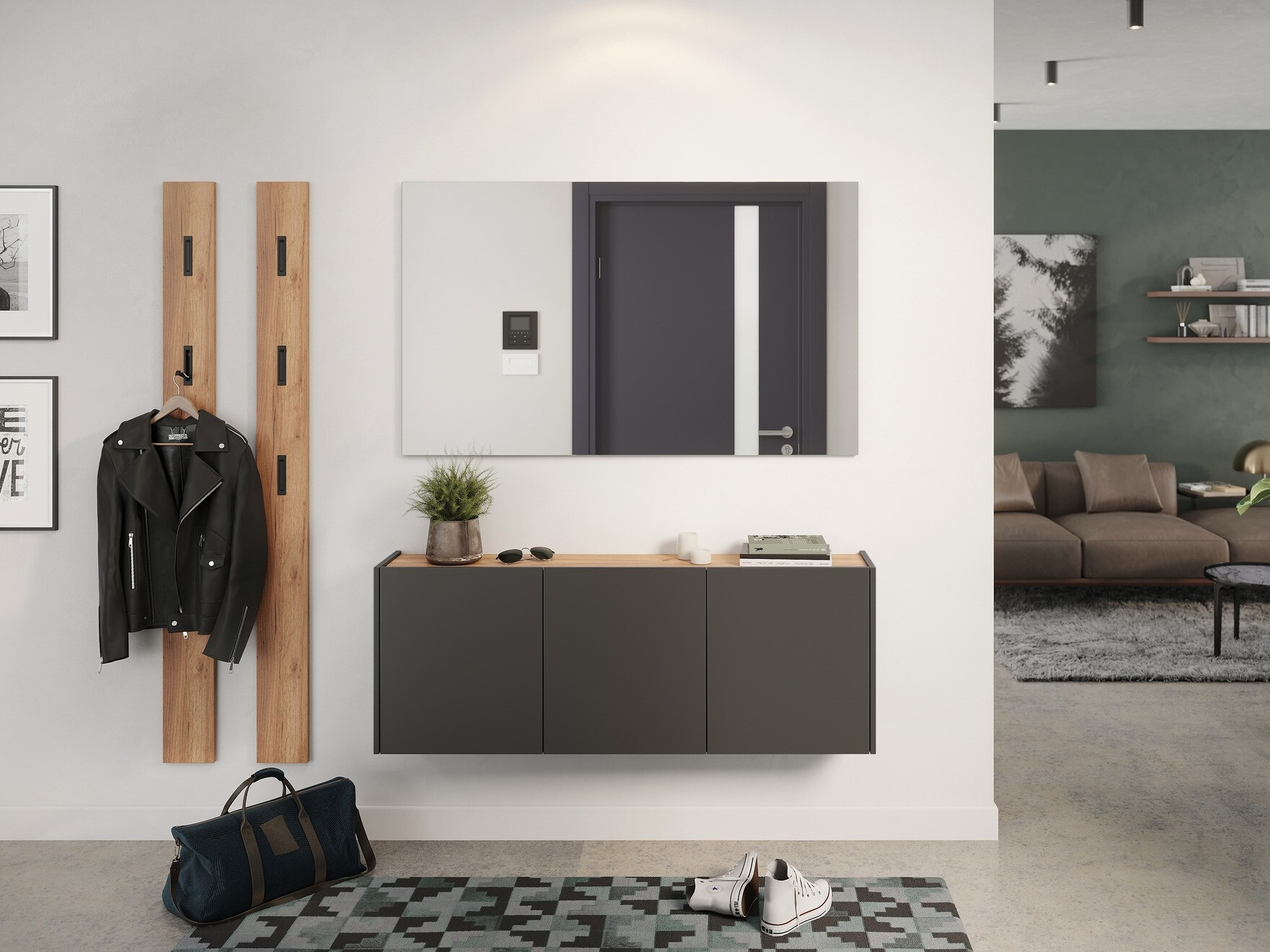 Regal za čevlje Sacramento 433 (Grafit)