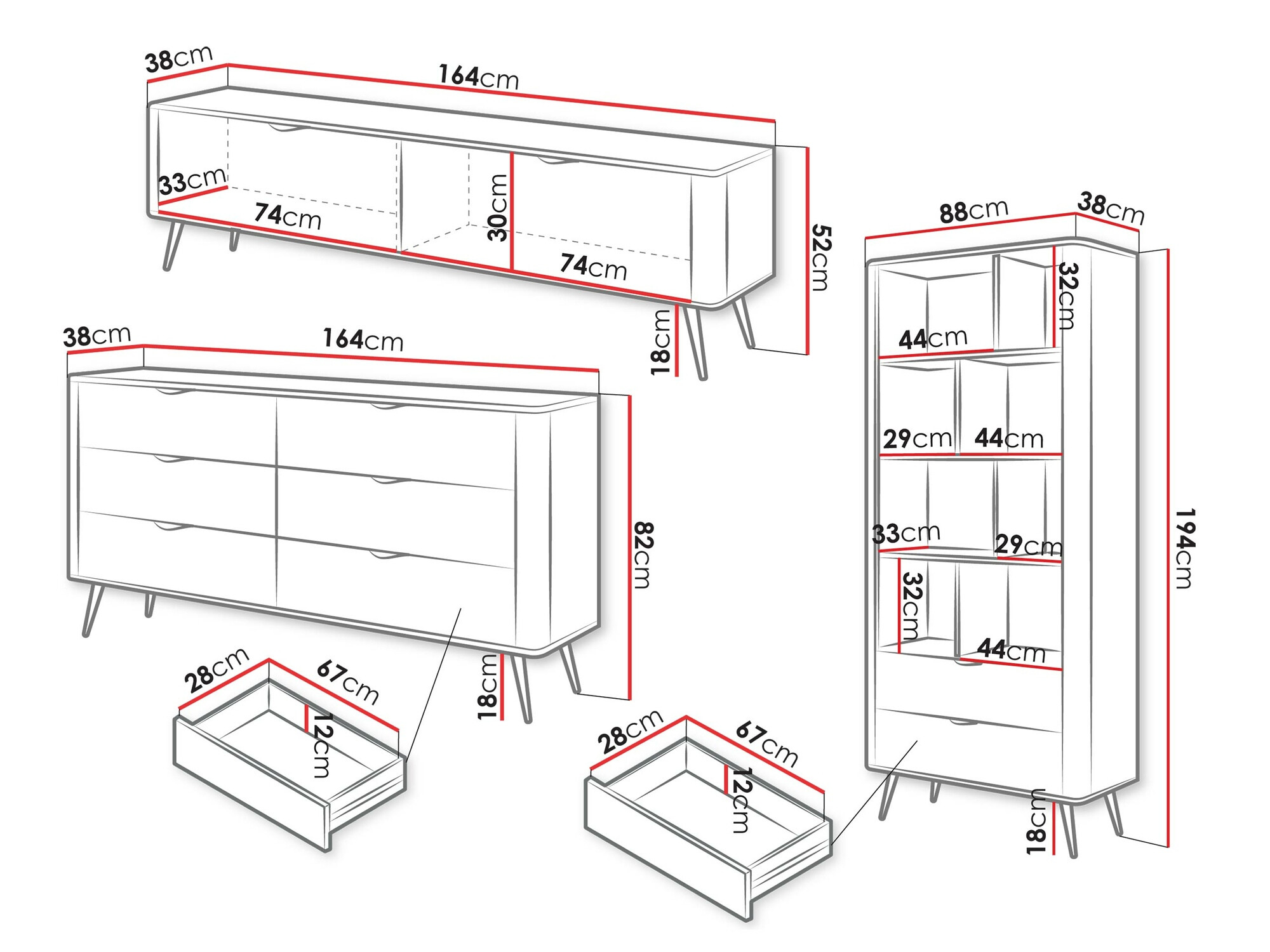 Komplet za dnevno sobo Versoe 109 (Bež)
