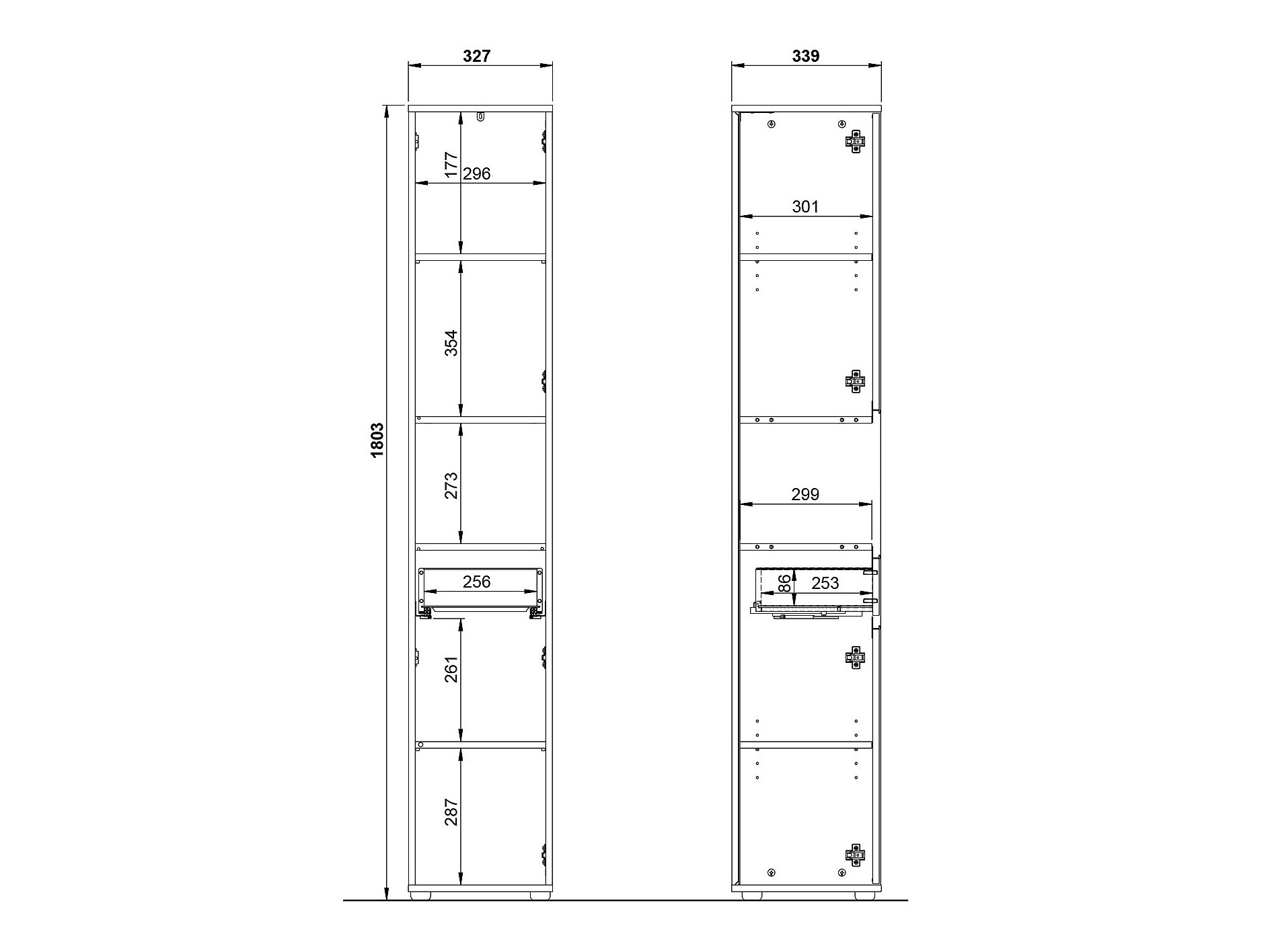 Prostostoječa Kopalniška omarica Tensona 103 (Grafit)