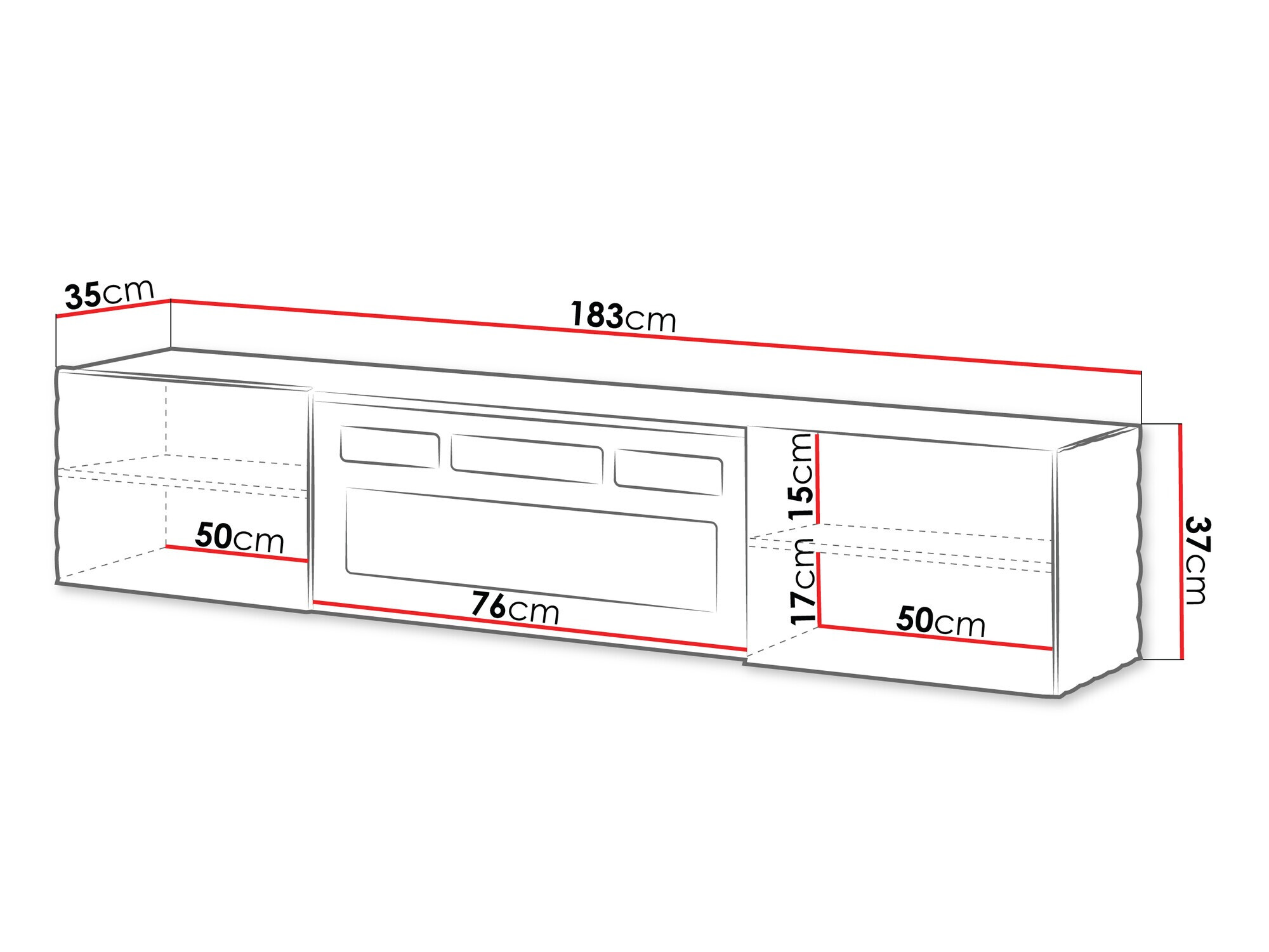 TV-omarica Charlotte 207 (Bela)