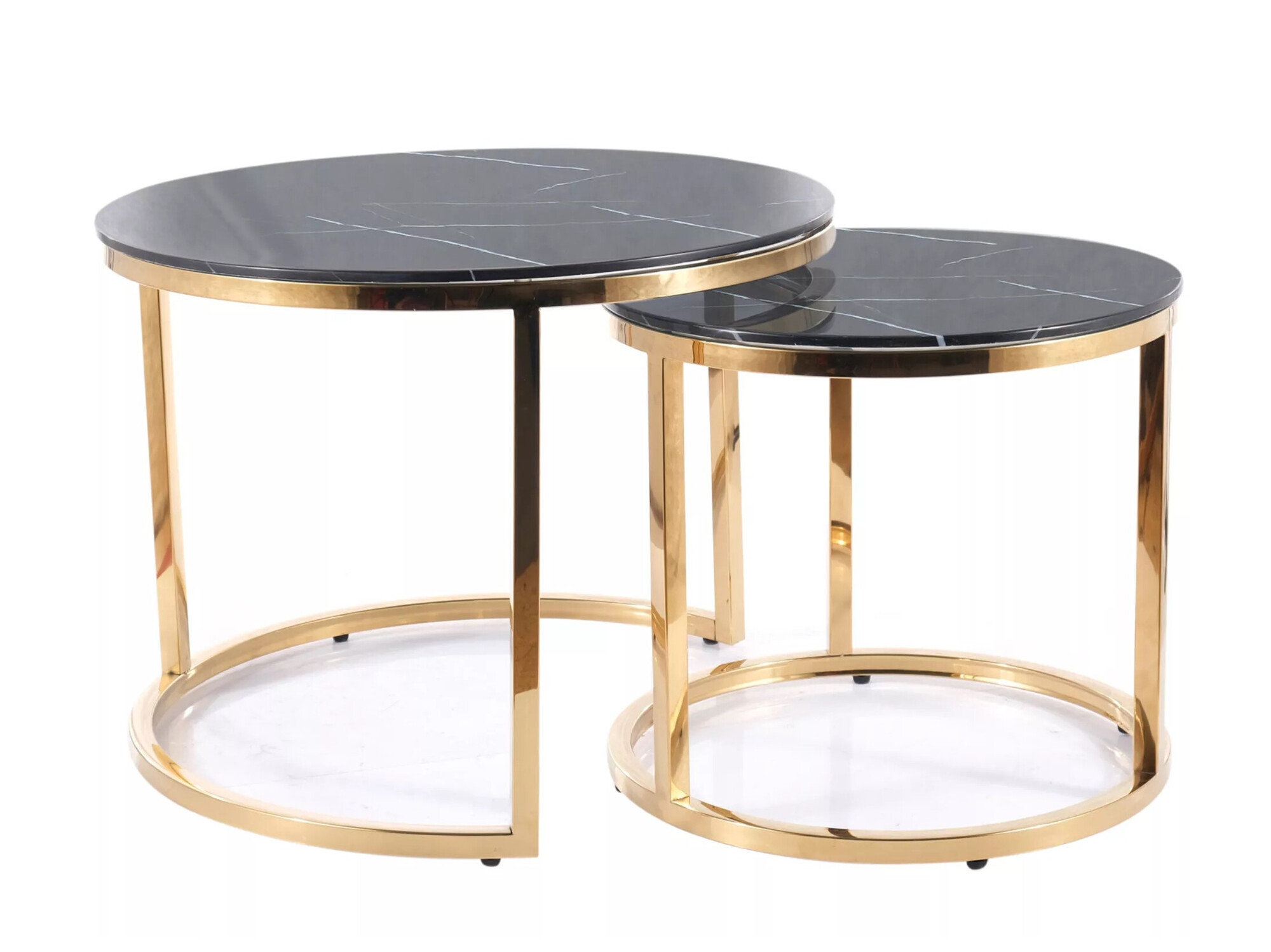 Komplet klubskih mizic Detroit 520 (Črni marmor)