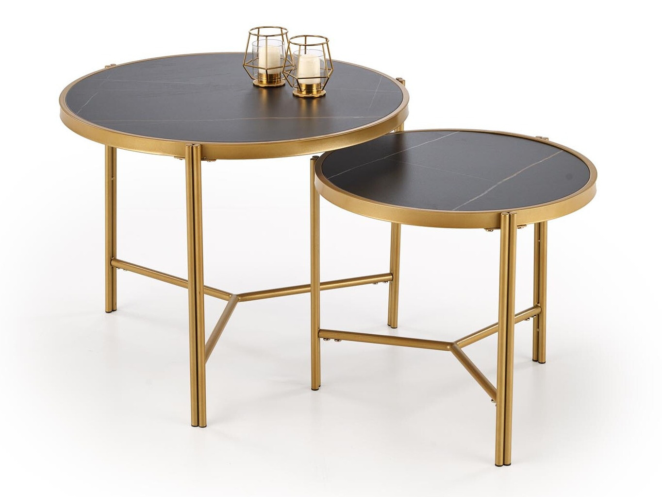 Komplet klubskih mizic Houston 1867 (Črni marmor)