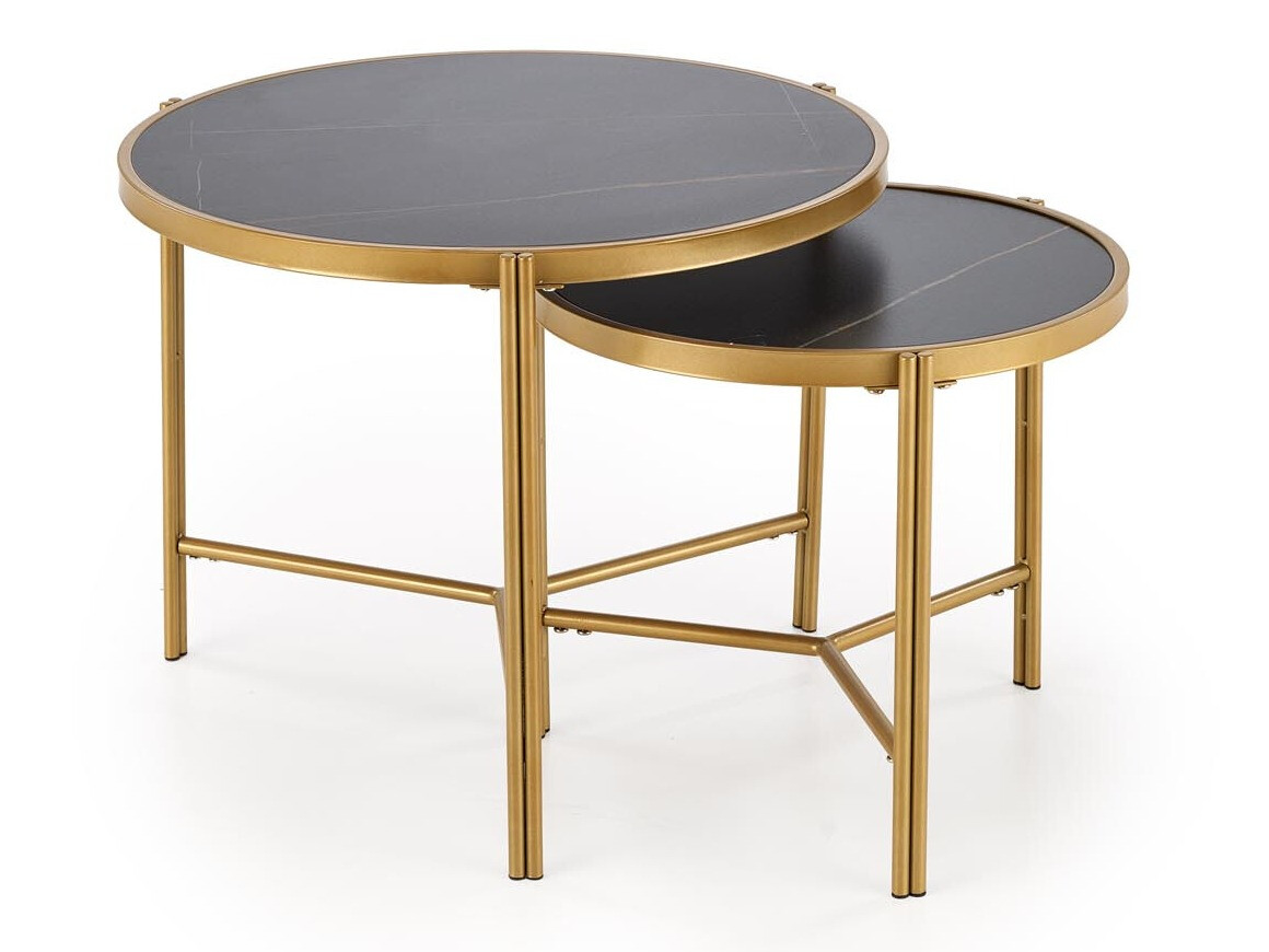 Komplet klubskih mizic Houston 1867 (Črni marmor)