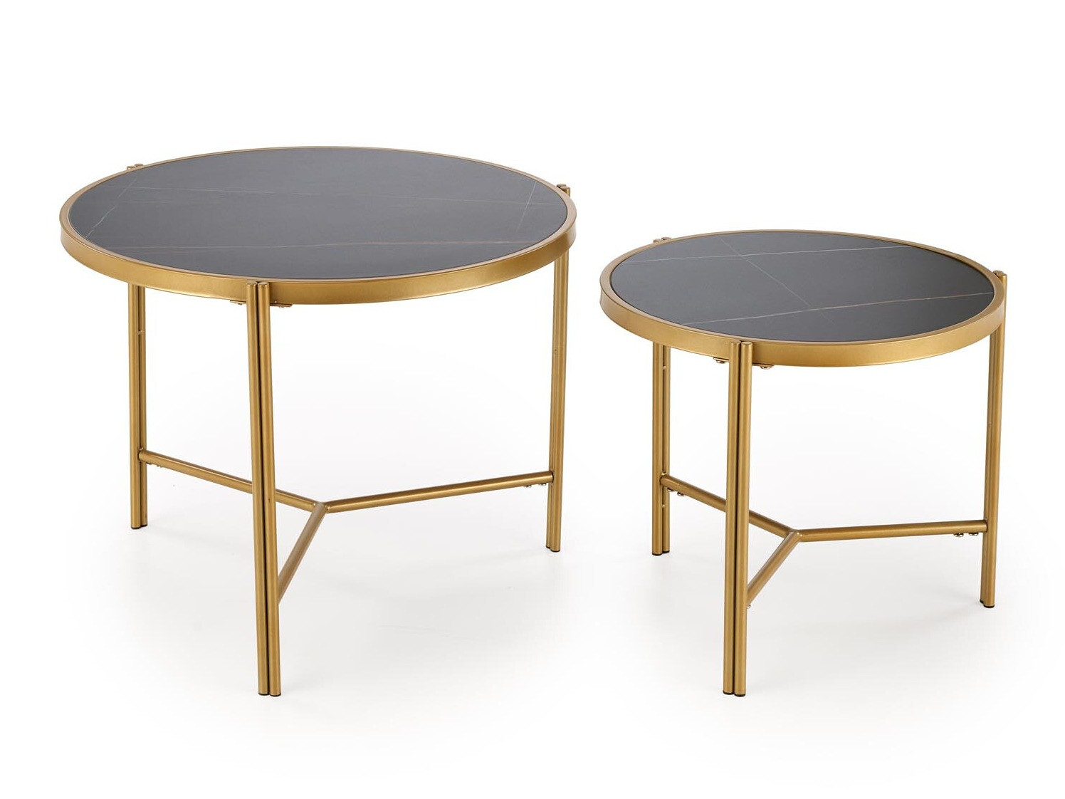 Komplet klubskih mizic Houston 1867 (Črni marmor)