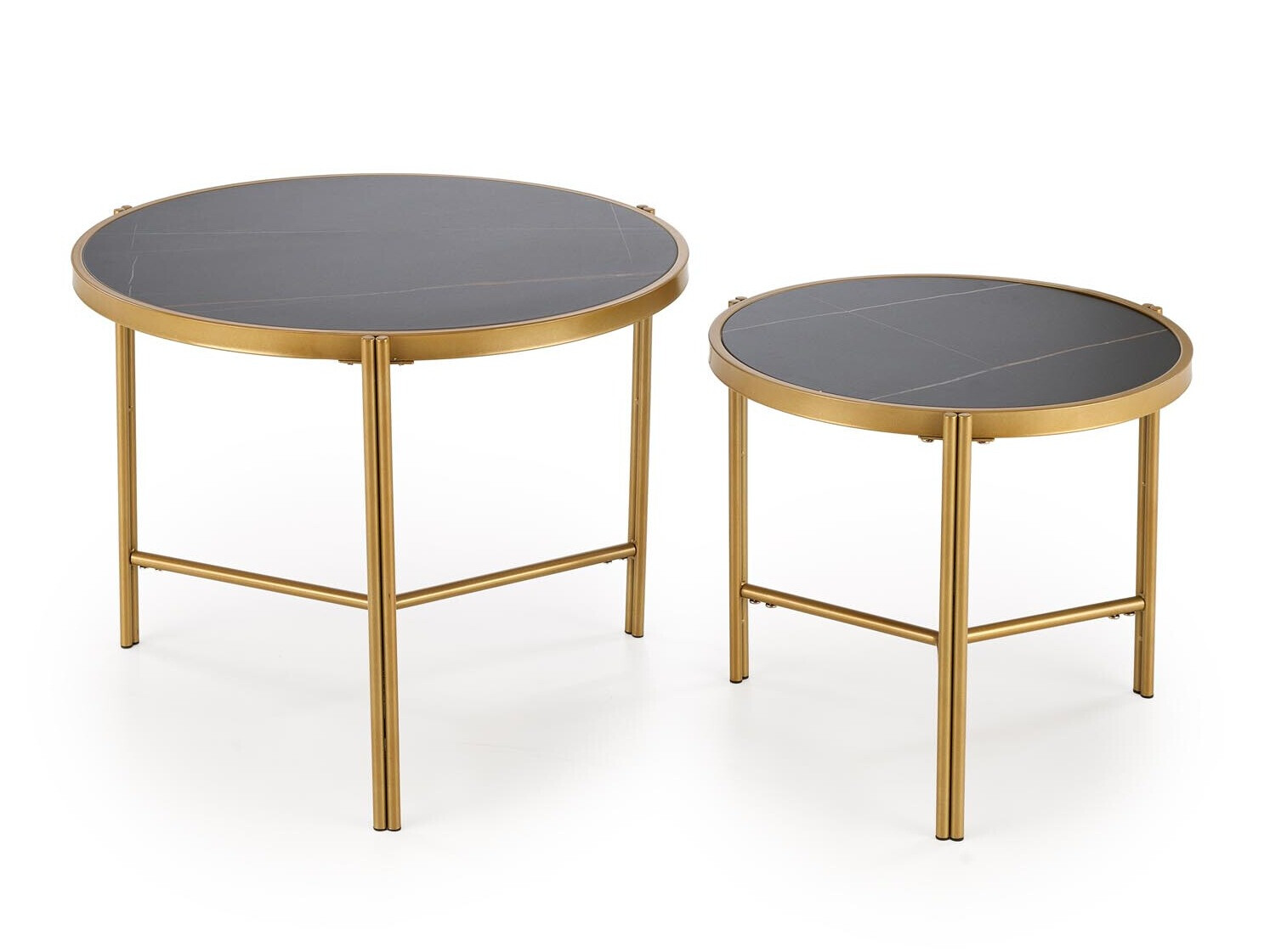 Komplet klubskih mizic Houston 1867 (Črni marmor)