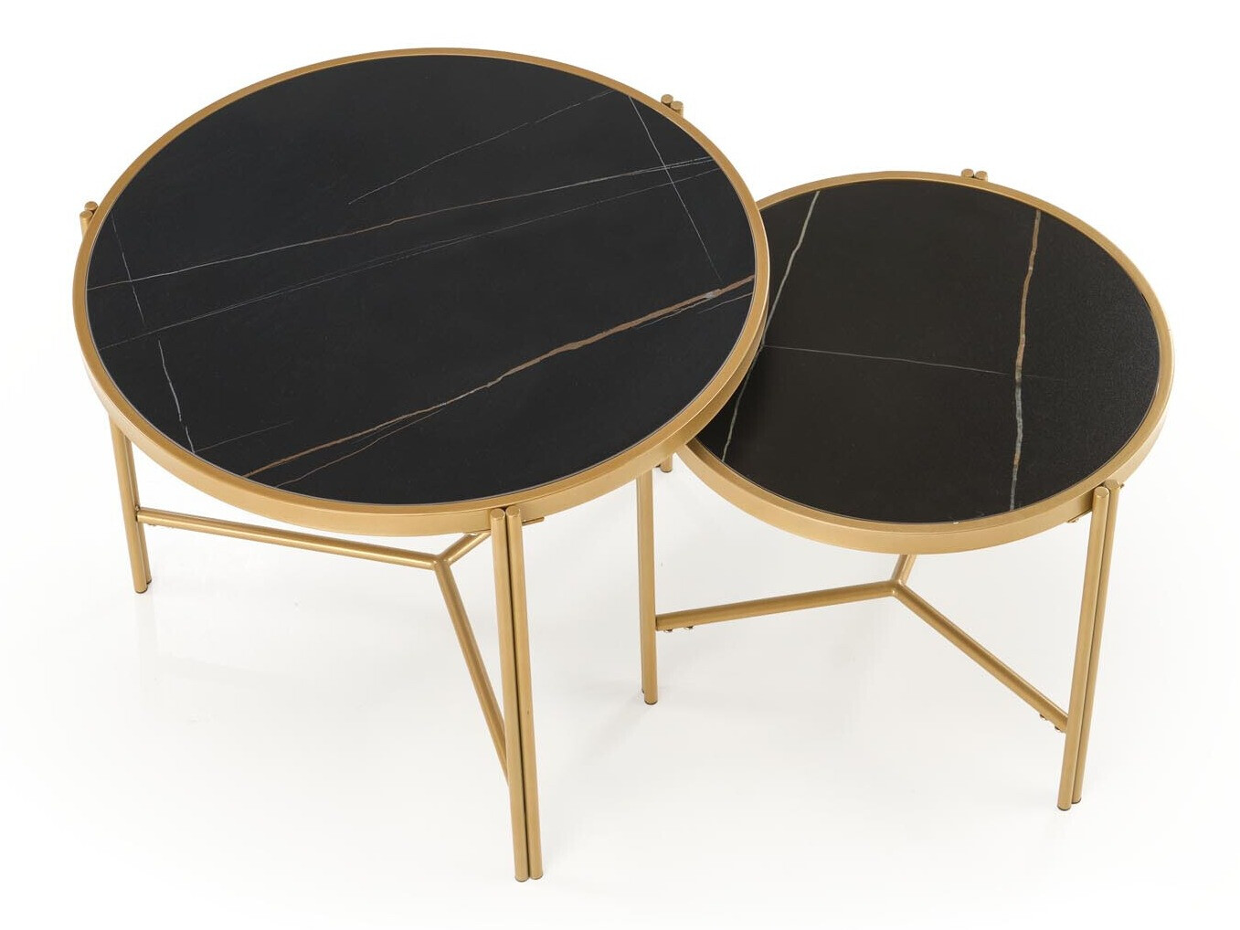 Komplet klubskih mizic Houston 1867 (Črni marmor)