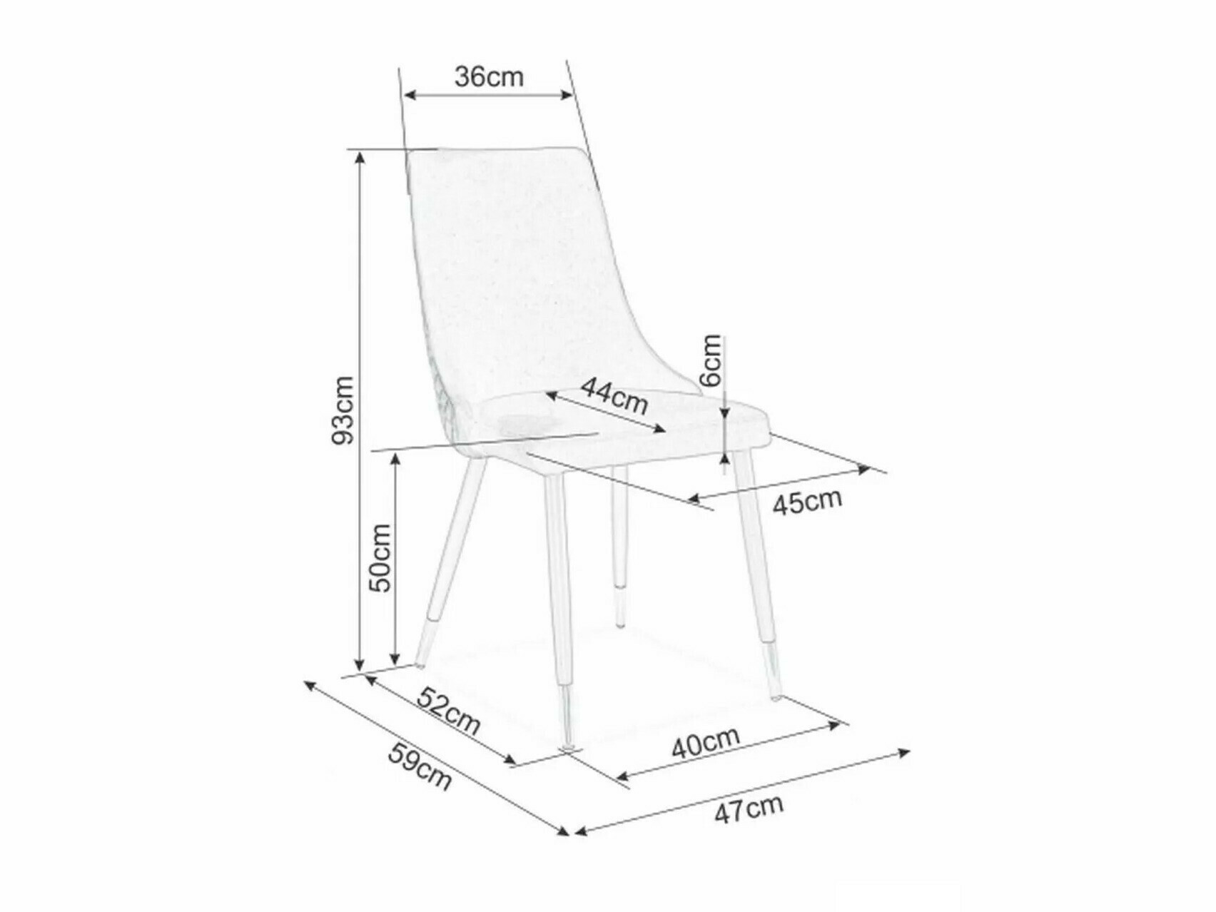 Stol Detroit 517 (Siva)