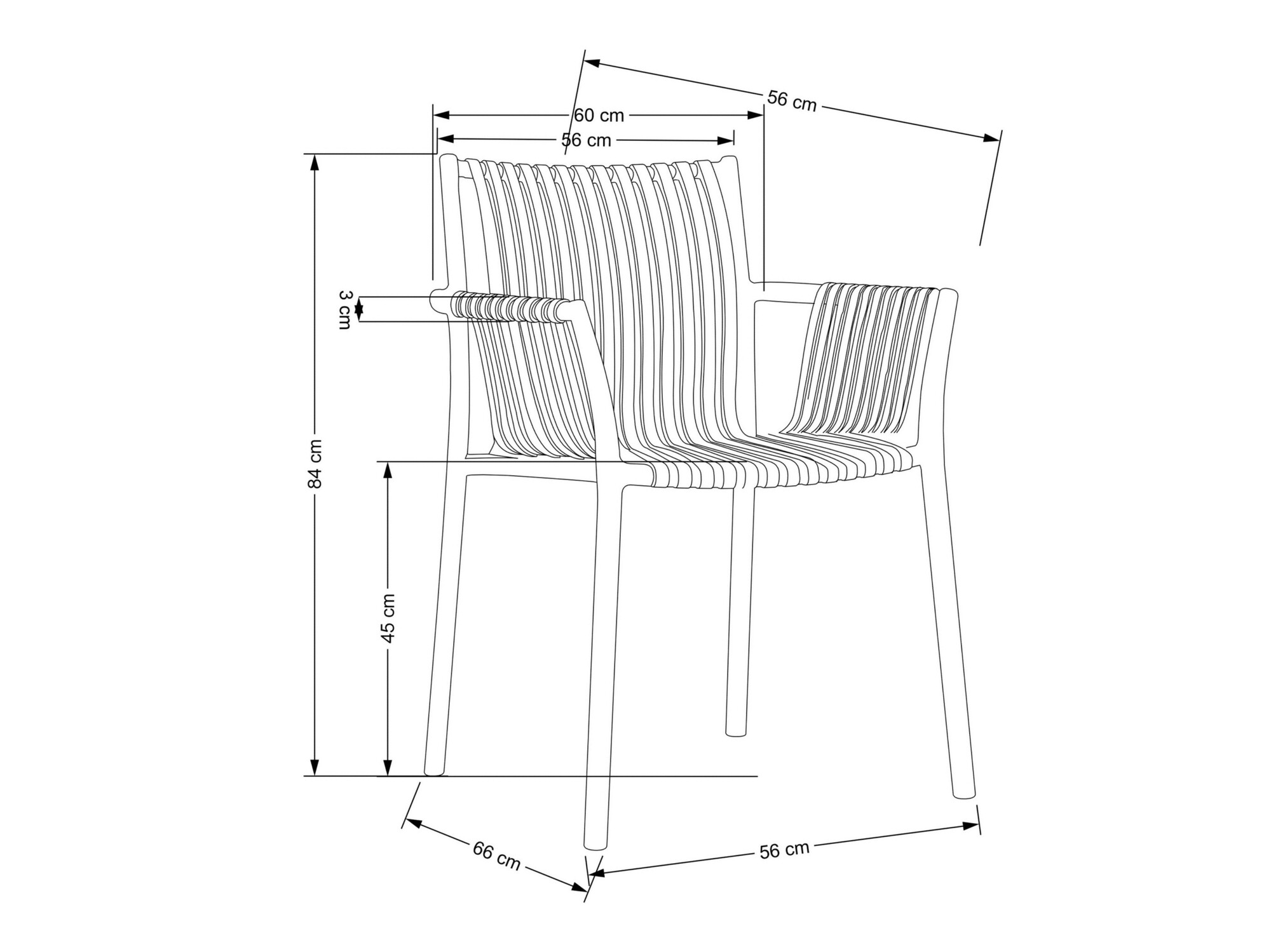 Stol Houston 1852 (Črna)