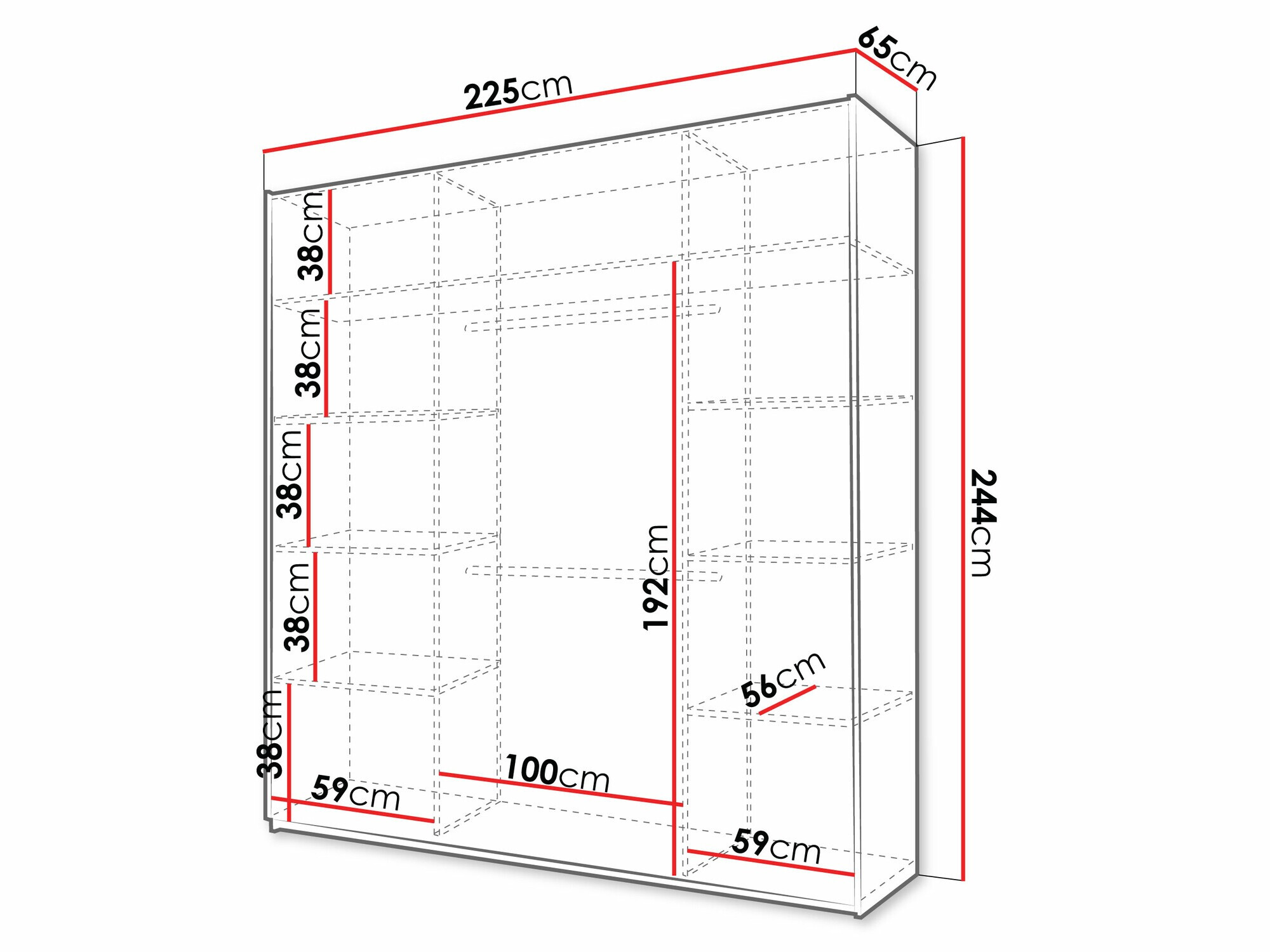 Garderobna omara Honolulu 232